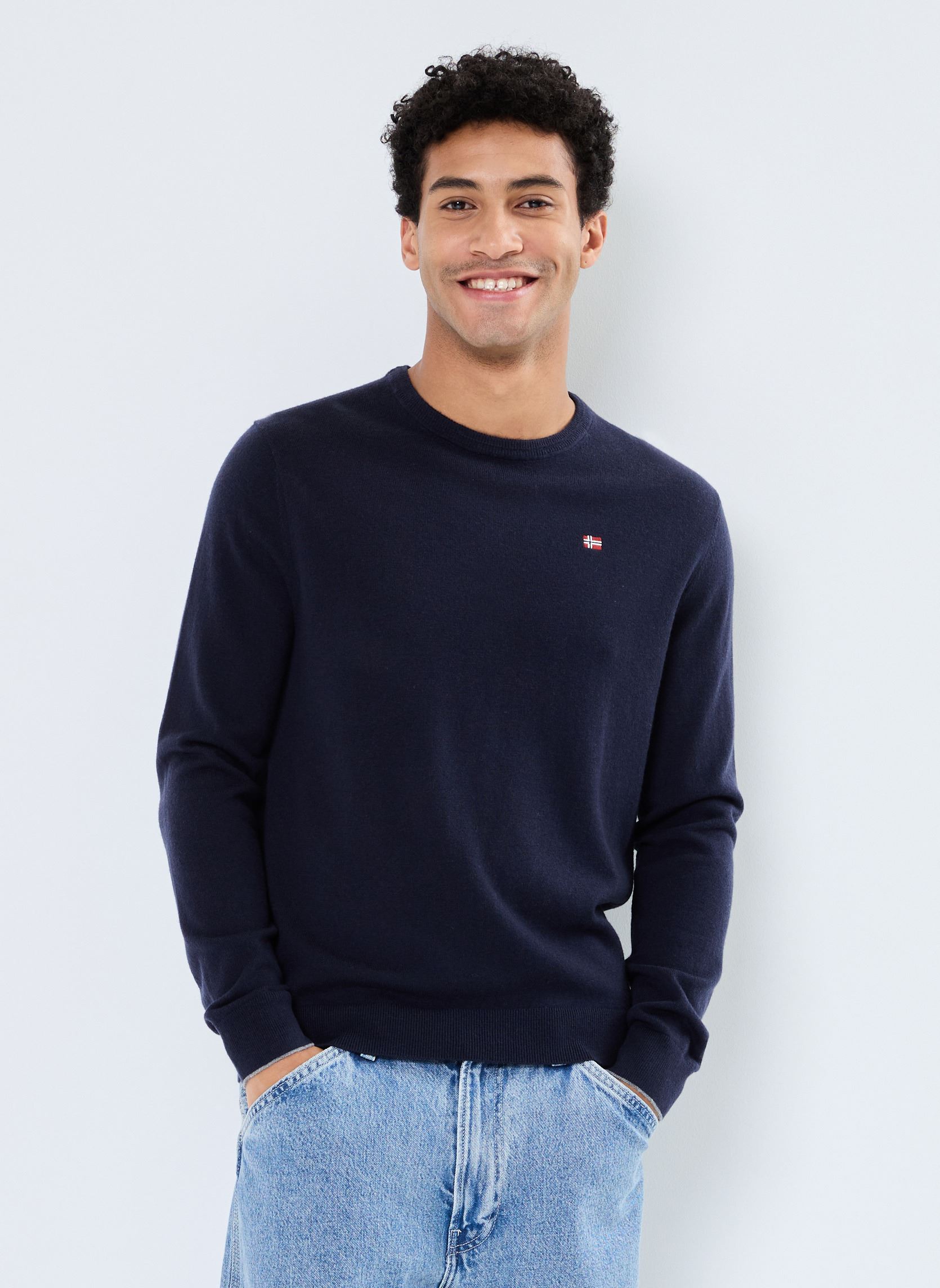 Pull Gap Homme Bleu Marine - Taille M, Coton, Occasion Très Bon état