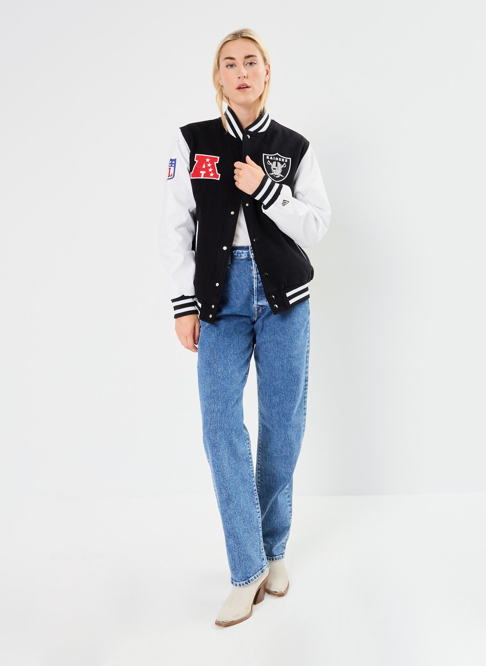 Blousons Varsity Jacket Las Vegas Raiders - Unise femme noir New Era Blousons Varsity Jacket Las Vegas Raiders - Unise femme noir LAS VEGAS RAIDERS BLKWHI