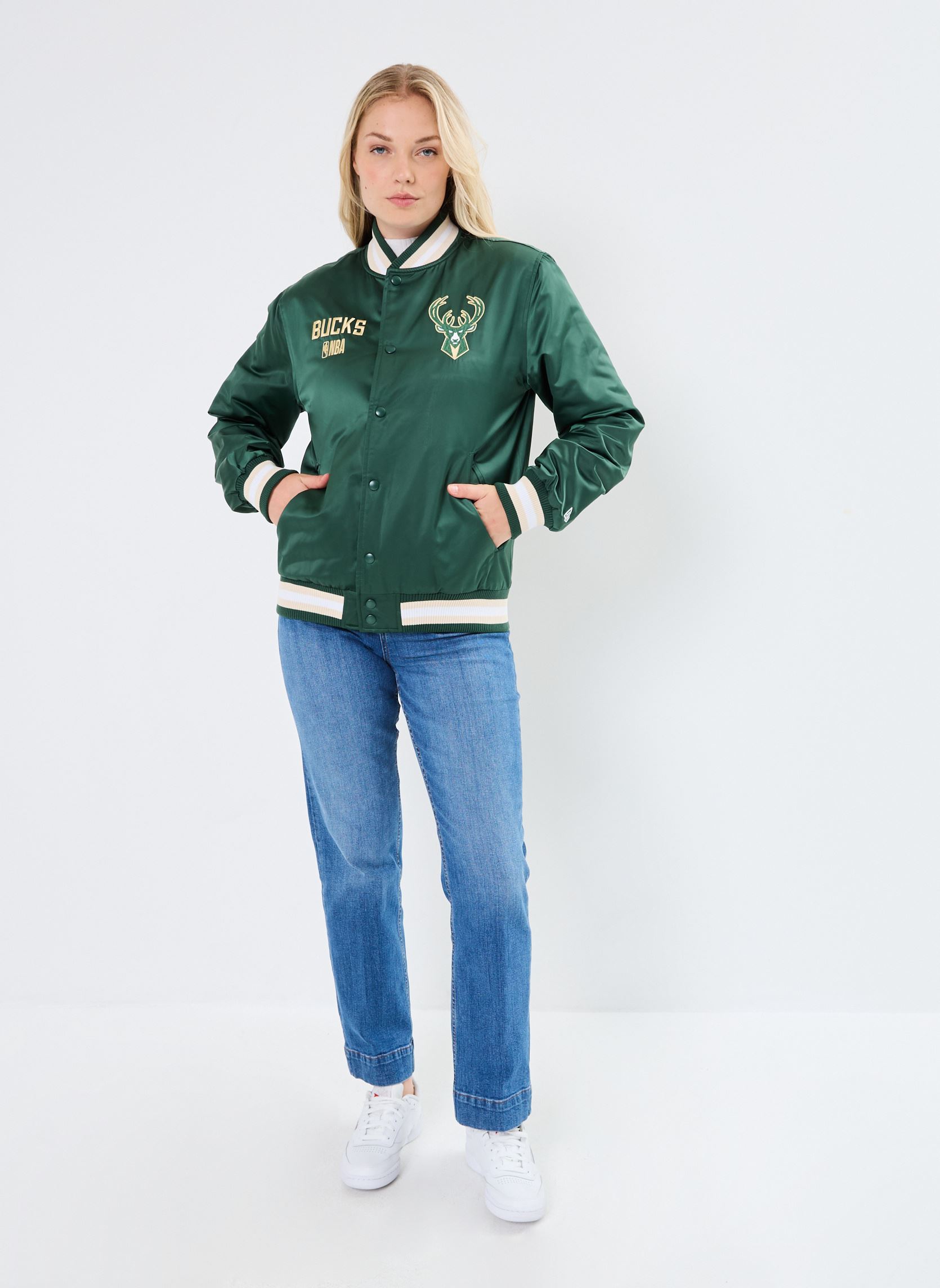 Blousons Satin Bomber Milwaukee Bucks - Unisexe W femme vert New Era Blousons Satin Bomber Milwaukee Bucks - Unisexe W femme vert MILWAUKEE BUCKS MPGSTN