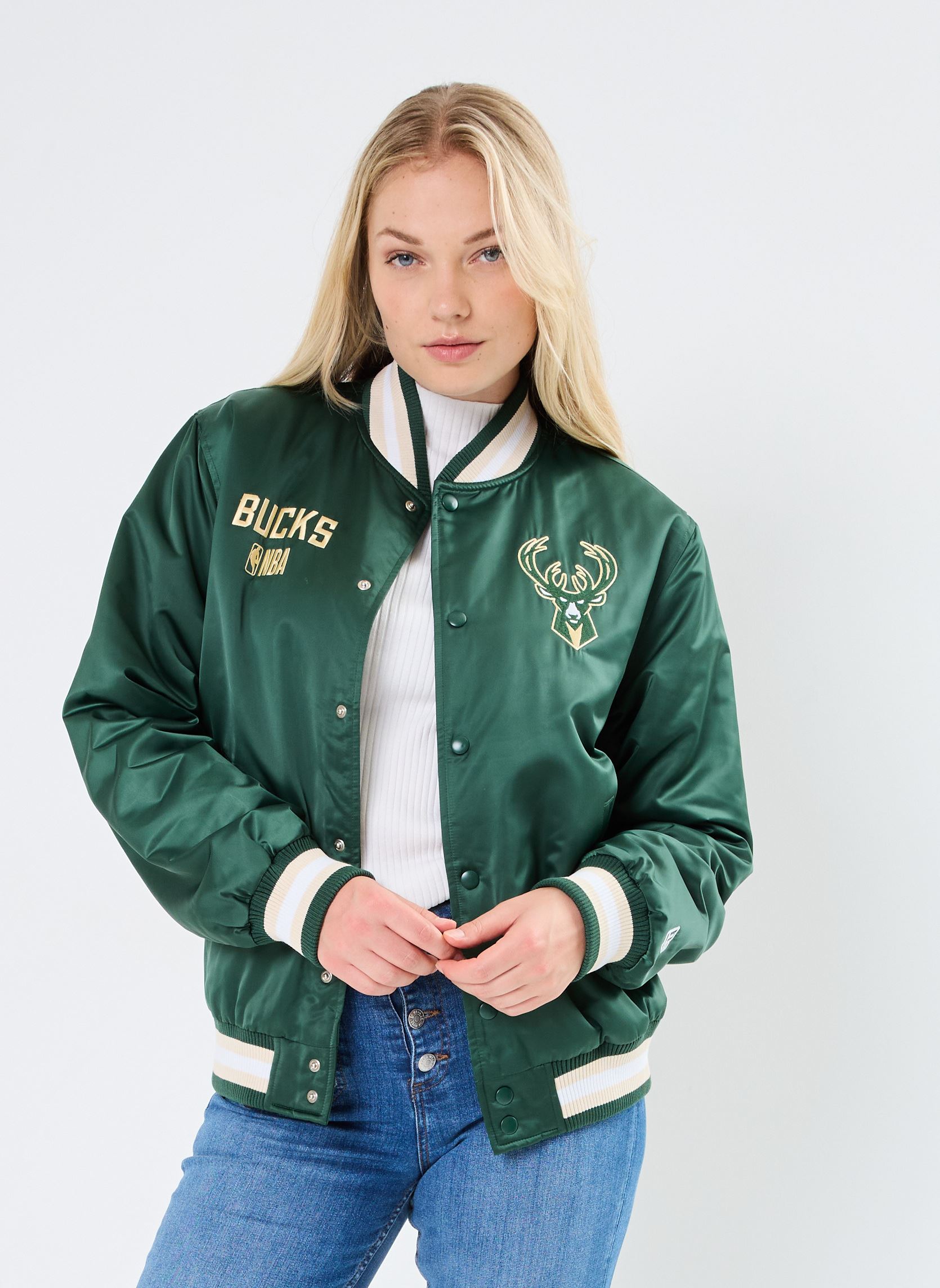 Blousons Satin Bomber Milwaukee Bucks - Unisexe W femme vert New Era Blousons Satin Bomber Milwaukee Bucks - Unisexe W femme vert MILWAUKEE BUCKS MPGSTN