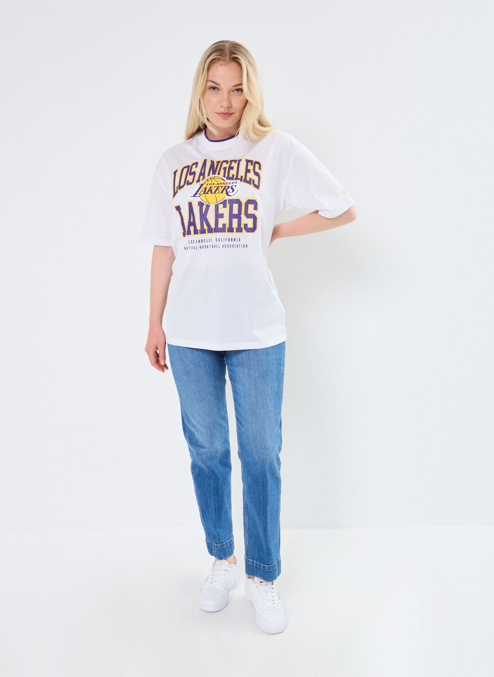 Tee-shirts manches longues Os Mesh Tee Los Angeles Lakers - Unisexe femme blanc New Era Tee-shirts manches longues Os Mesh Tee Los Angeles Lakers - Unisexe femme blanc LOS ANGELES LAKERS WHITRP