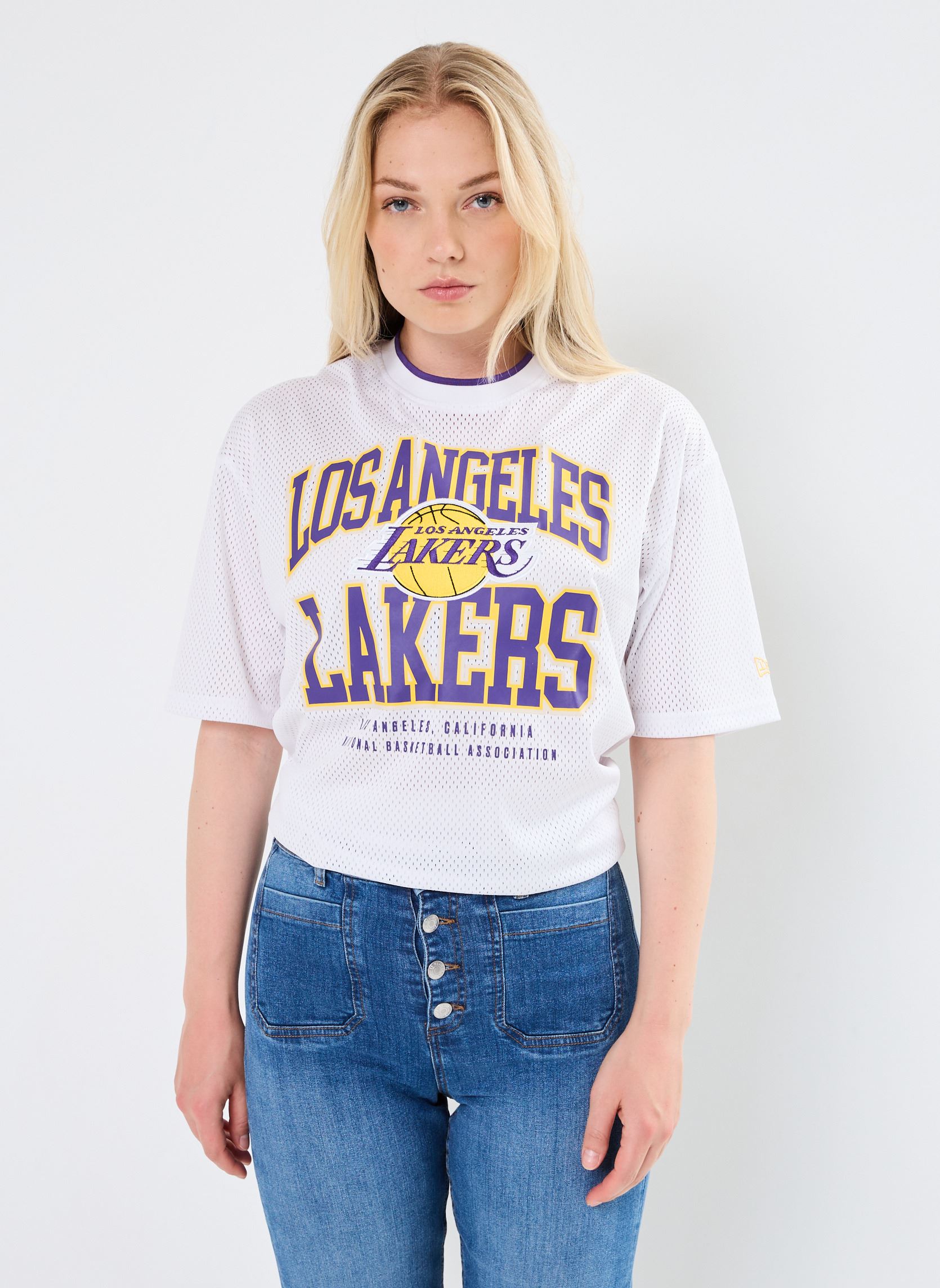 Tee-shirts manches longues Os Mesh Tee Los Angeles Lakers - Unisexe femme blanc New Era Tee-shirts manches longues Os Mesh Tee Los Angeles Lakers - Unisexe femme blanc LOS ANGELES LAKERS WHITRP