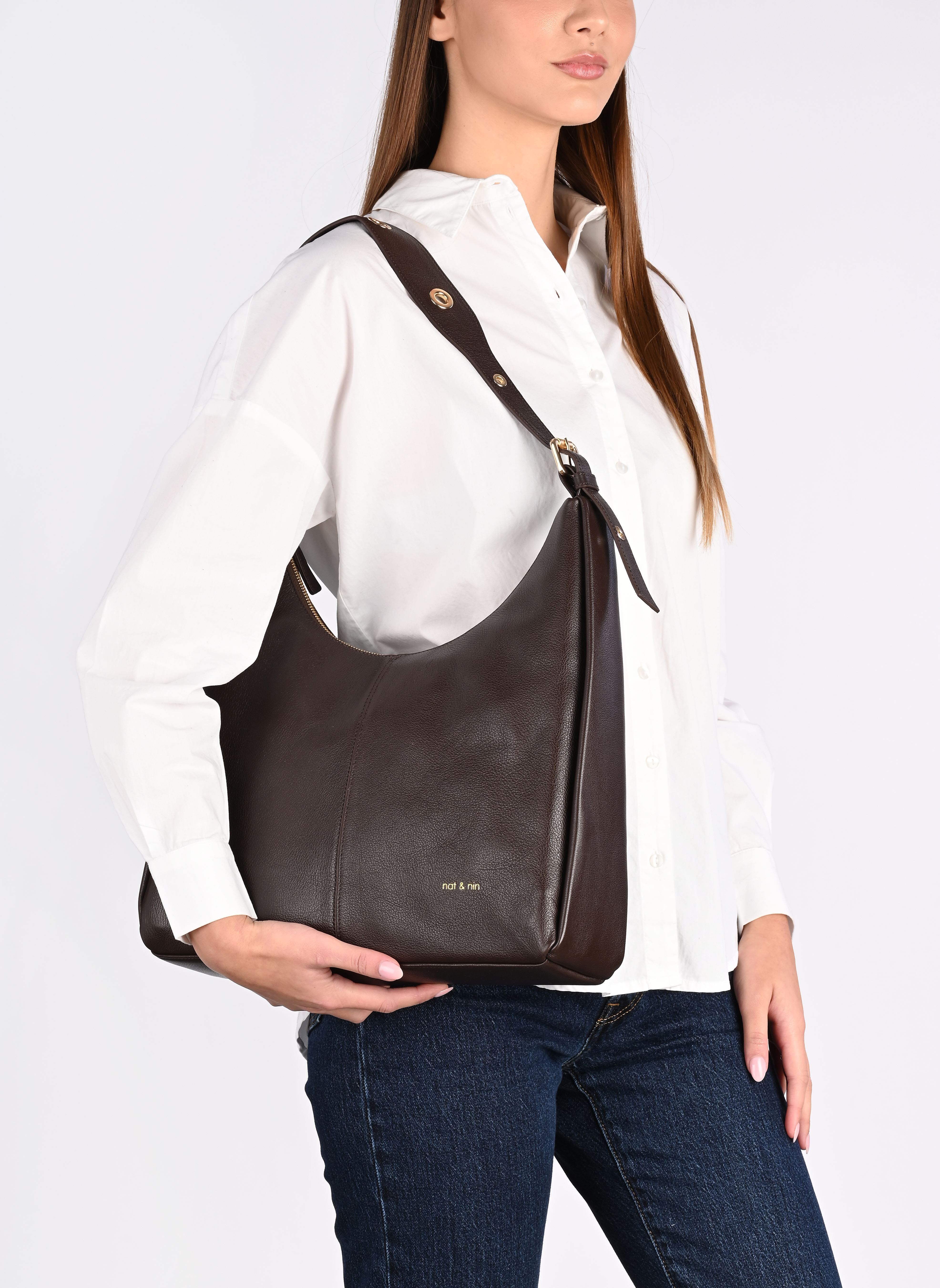 Sacs bandoulière Tina femme marron Nat & Nin Sacs bandoulière Tina femme marron EBÈNE
