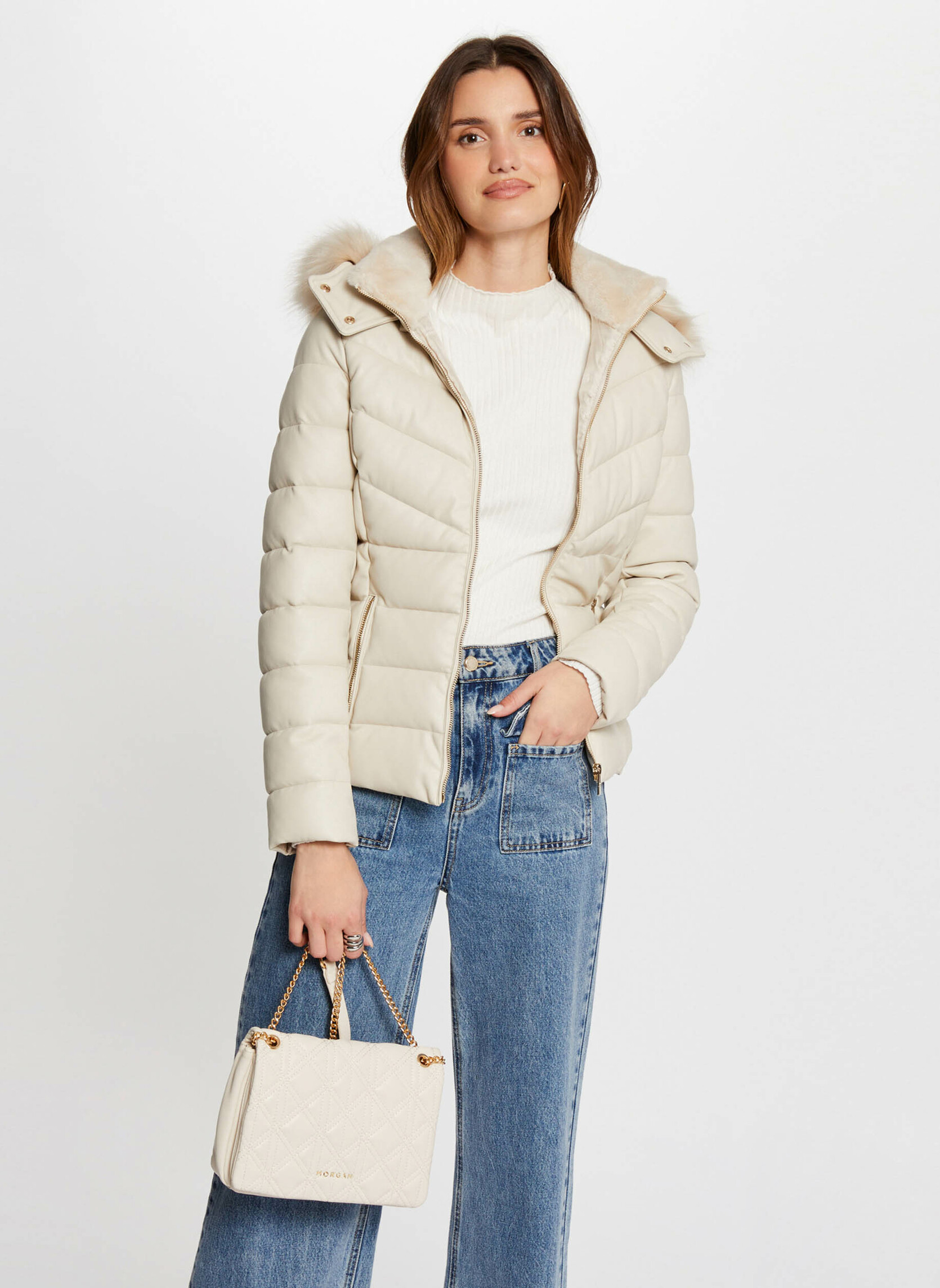 Doudounes 242-GKIDIA femme beige Morgan Doudounes 242-GKIDIA femme beige Beige