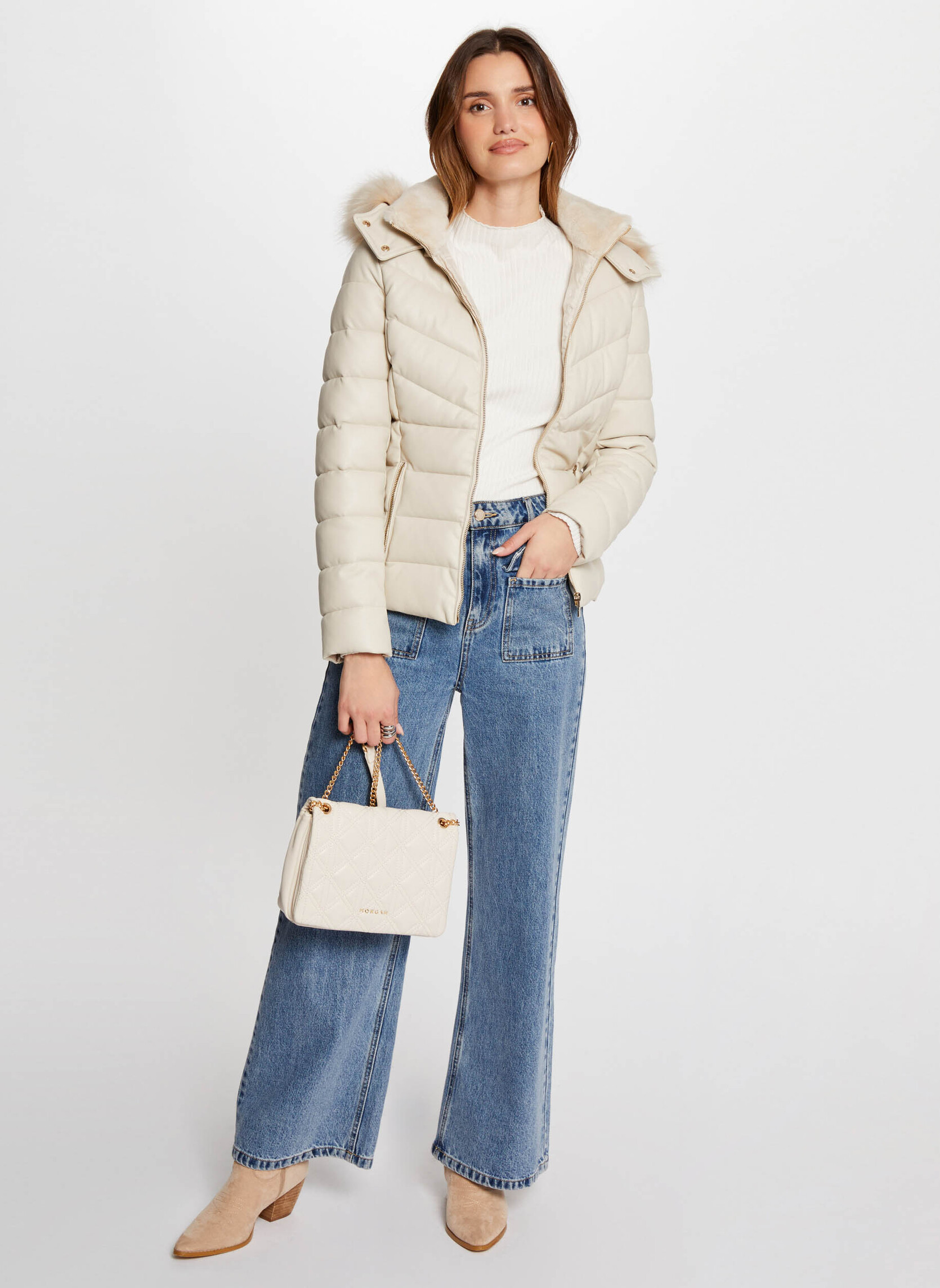 Doudounes 242-GKIDIA femme beige Morgan Doudounes 242-GKIDIA femme beige Beige