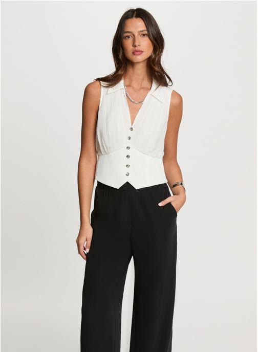 Morgan Gilets 242-OPLI femme blanc