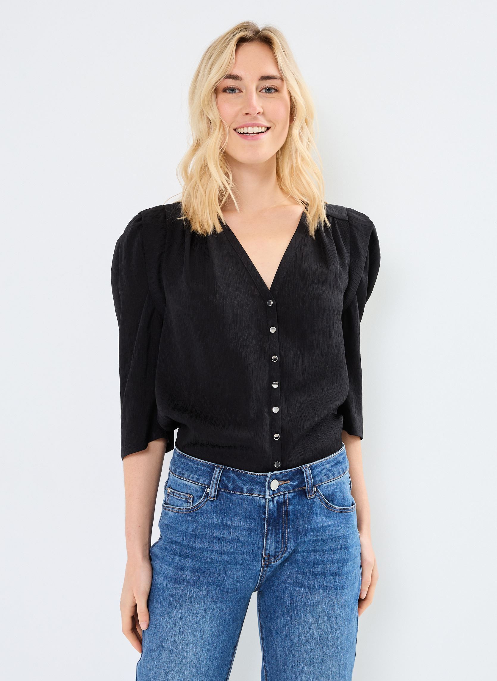 Chemises manches longues CELINA femme noir Georgia Rose Chemises manches longues CELINA femme noir NOIR