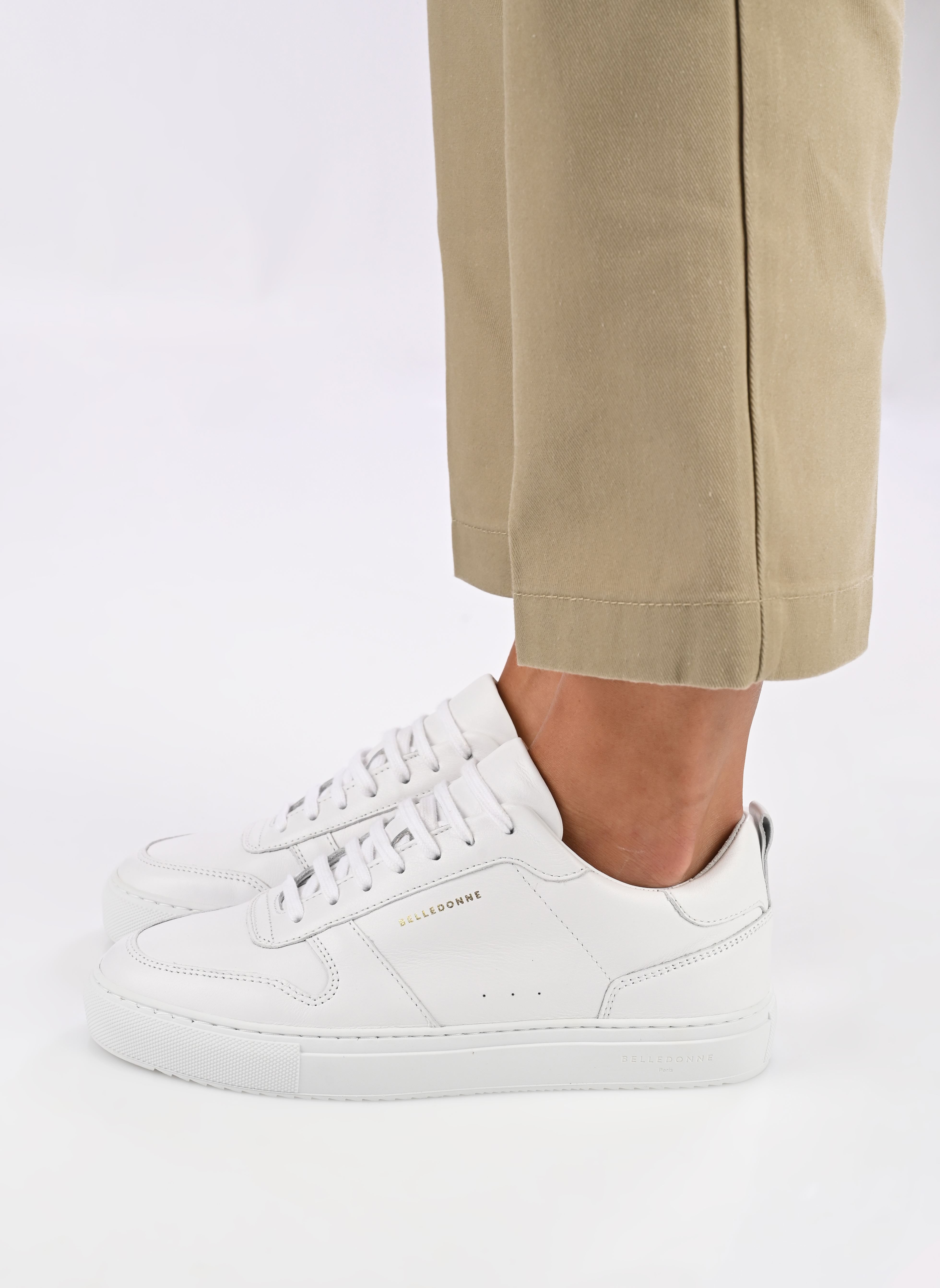 Baskets B0 MONOCHROMES femme blanc Belledonne Paris Baskets B0 MONOCHROMES femme blanc FULL WHITE