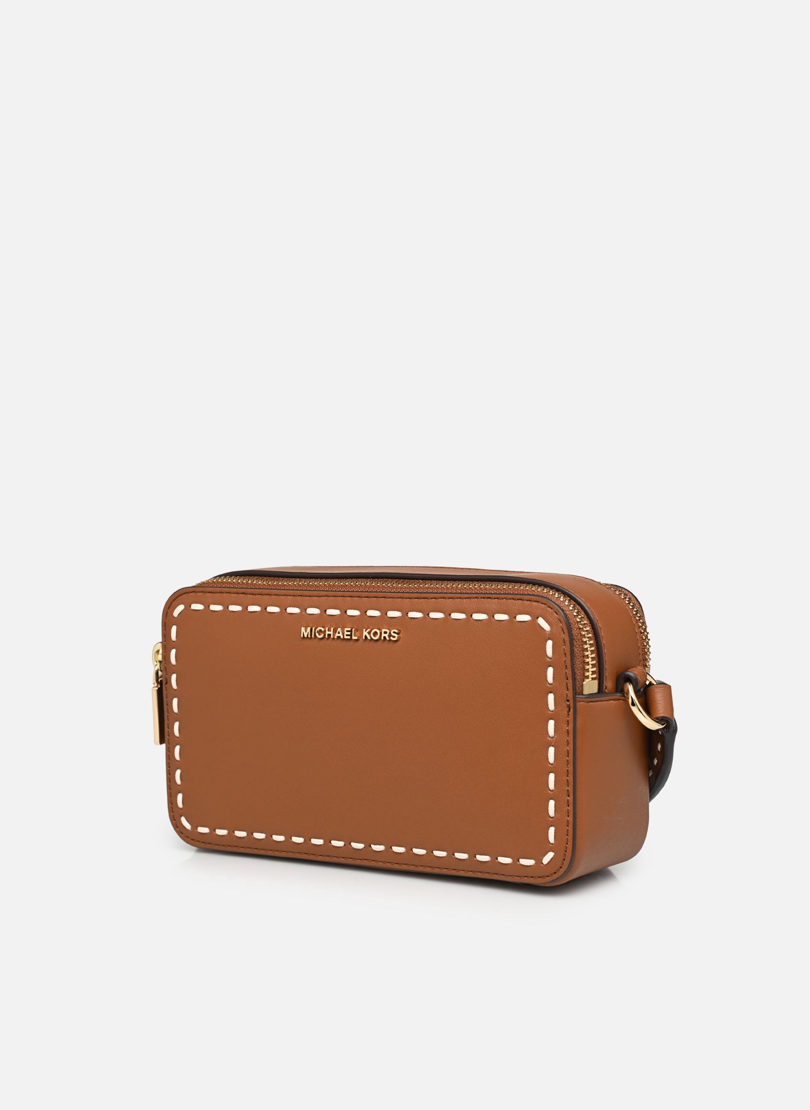 Sacs bandoulière JET SET SM DBL ZP CAMRA XBODY femme marron Michael Michael Kors Sacs bandoulière JET SET SM DBL ZP CAMRA XBODY femme marron LUGGAGE