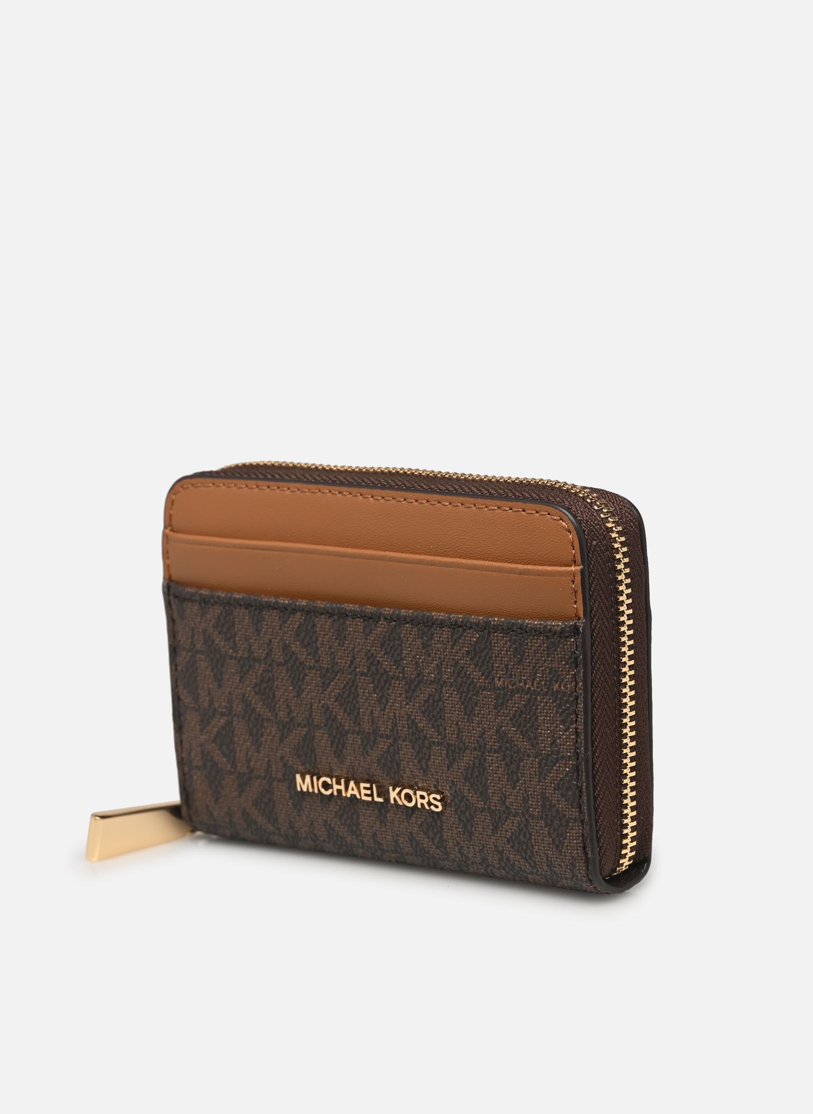 Portemonnees met rits JET SET SM ZA COIN CARD CASE dames bruin Michael Michael Kors Portemonnees met rits JET SET SM ZA COIN CARD CASE dames bruin BRN/ACORN