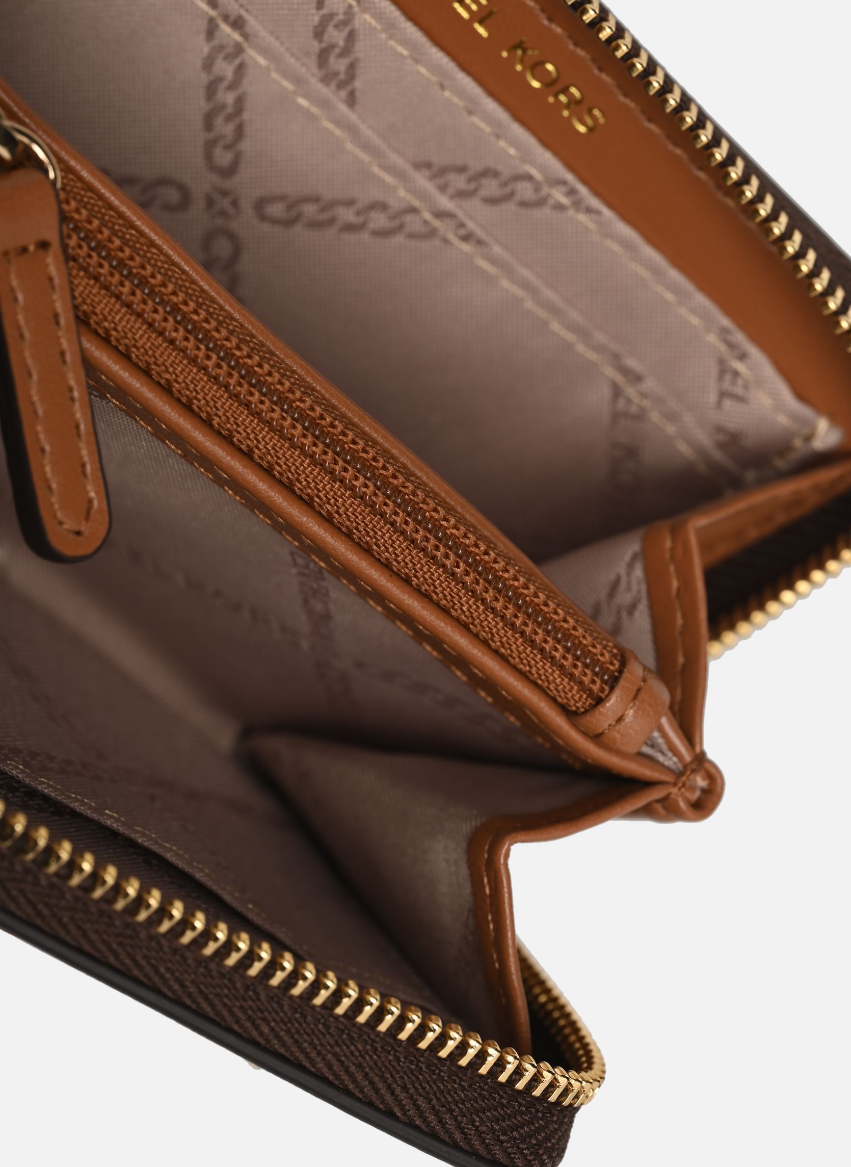 Portemonnees met rits JET SET SM ZA COIN CARD CASE dames bruin Michael Michael Kors Portemonnees met rits JET SET SM ZA COIN CARD CASE dames bruin BRN/ACORN