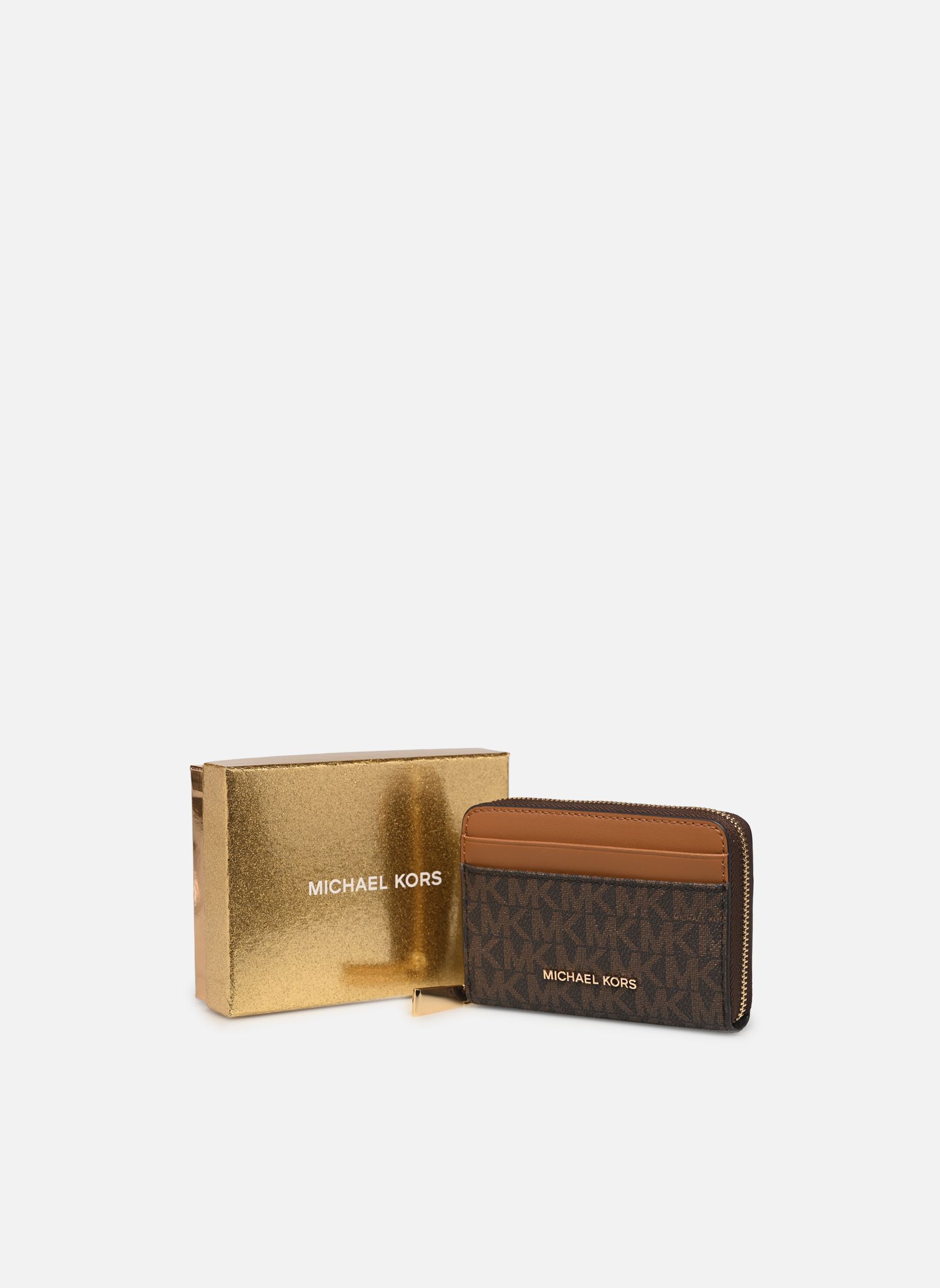 Portemonnees met rits JET SET SM ZA COIN CARD CASE dames bruin Michael Michael Kors Portemonnees met rits JET SET SM ZA COIN CARD CASE dames bruin BRN/ACORN