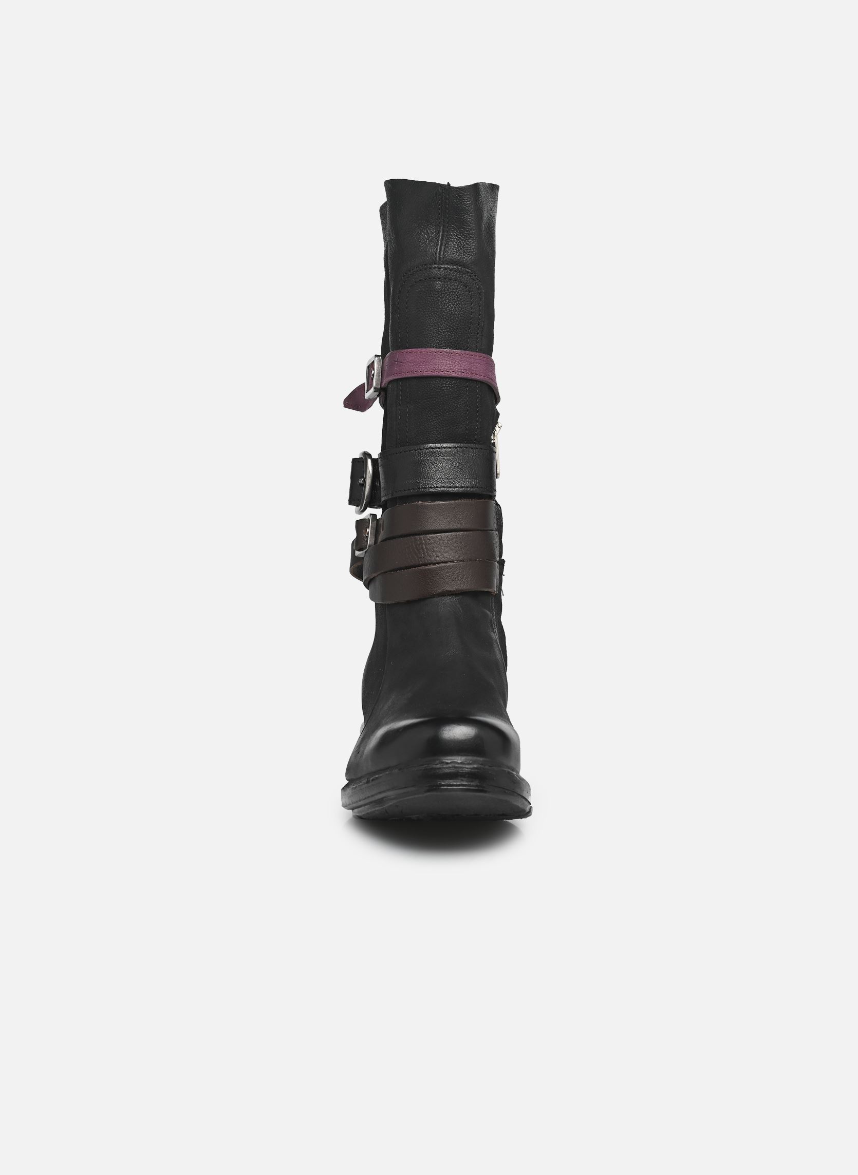 Botines y botas B80317 mujer negro AS98 Botines y botas B80317 mujer negro NERO+TDM+NERO+PRUNE