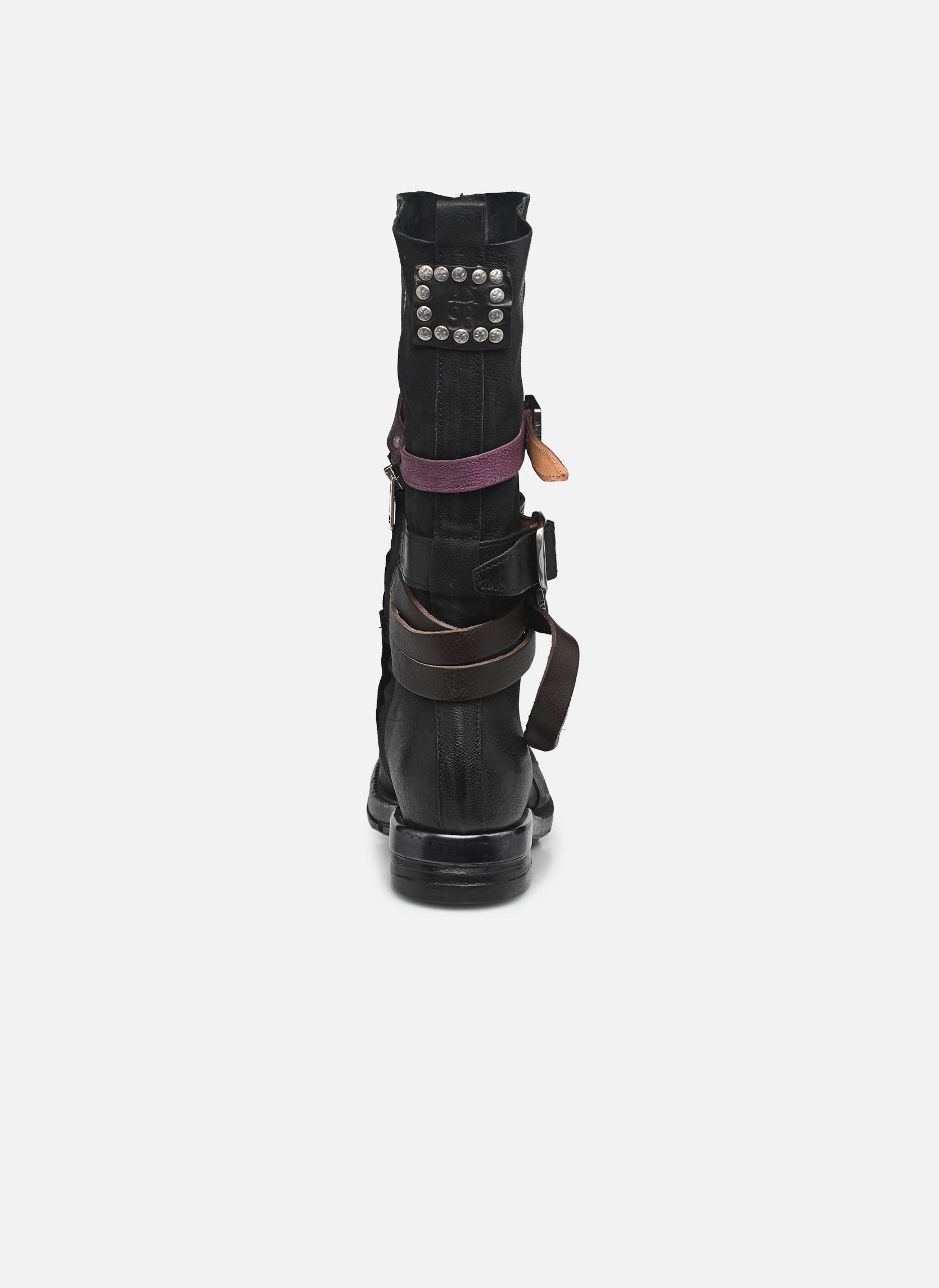 Botines y botas B80317 mujer negro AS98 Botines y botas B80317 mujer negro NERO+TDM+NERO+PRUNE
