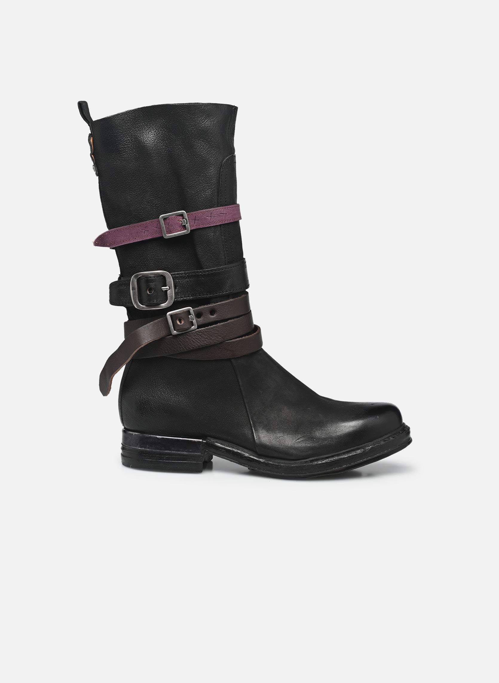 Botines y botas B80317 mujer negro AS98 Botines y botas B80317 mujer negro NERO+TDM+NERO+PRUNE