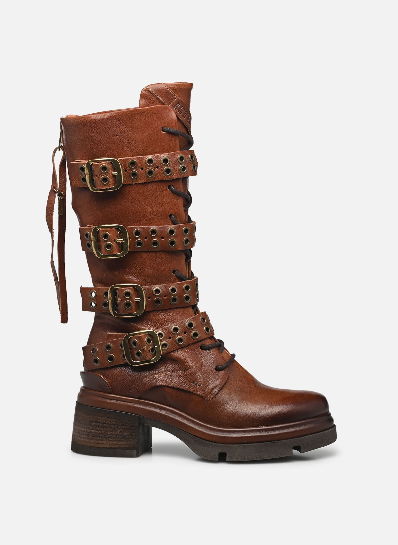Bottines motardes A89321 femme marron AS98 Bottines motardes A89321 femme marron CALVADOS