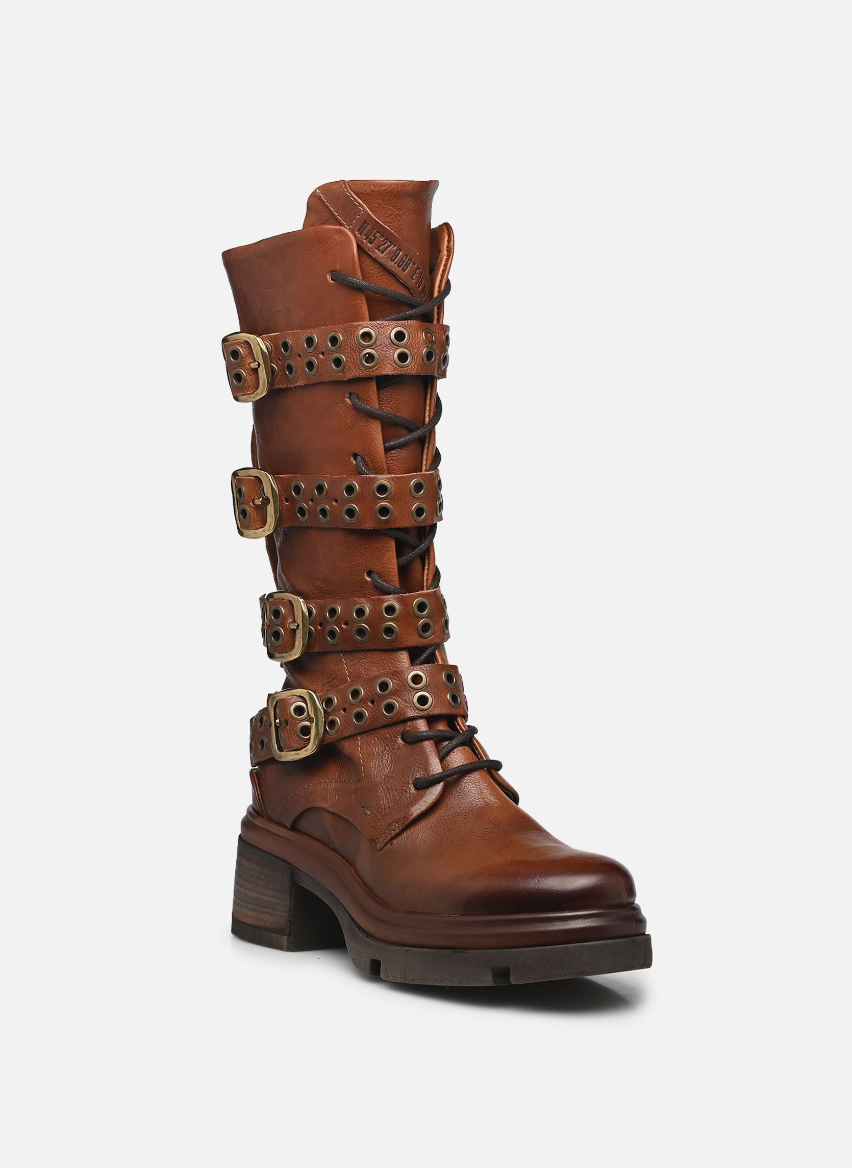 Bottines motardes A89321 femme marron AS98 Bottines motardes A89321 femme marron CALVADOS