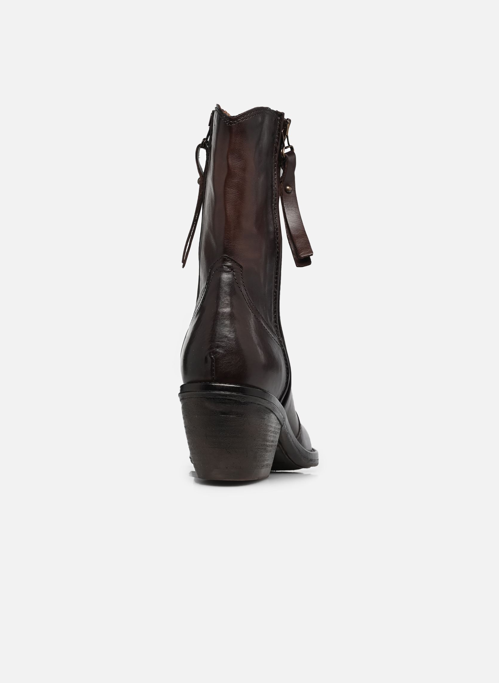 Bottines santiags B84205 femme marron AS98 Bottines santiags B84205 femme marron EBANO LISSE