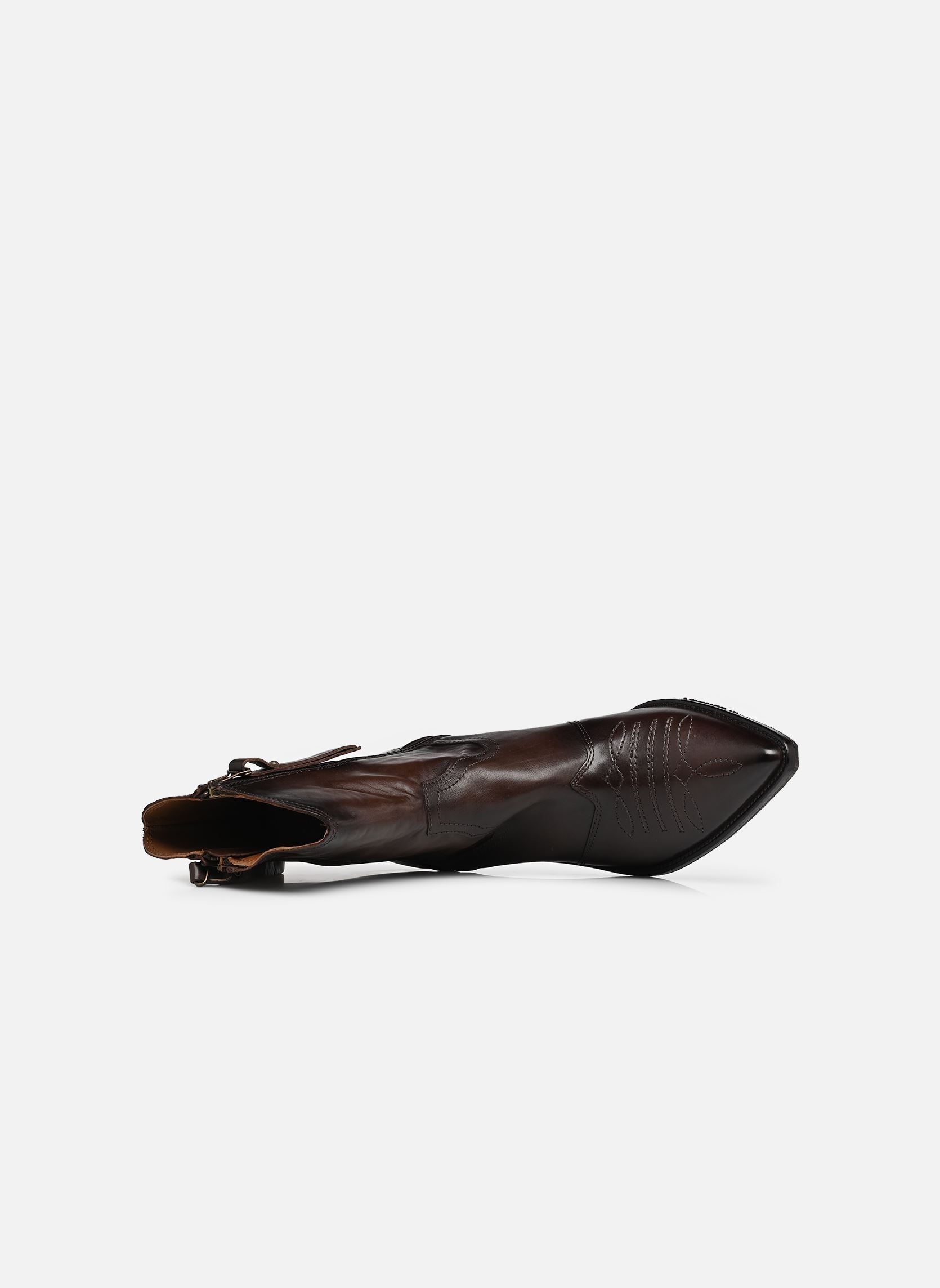 Bottines santiags B84205 femme marron AS98 Bottines santiags B84205 femme marron EBANO LISSE