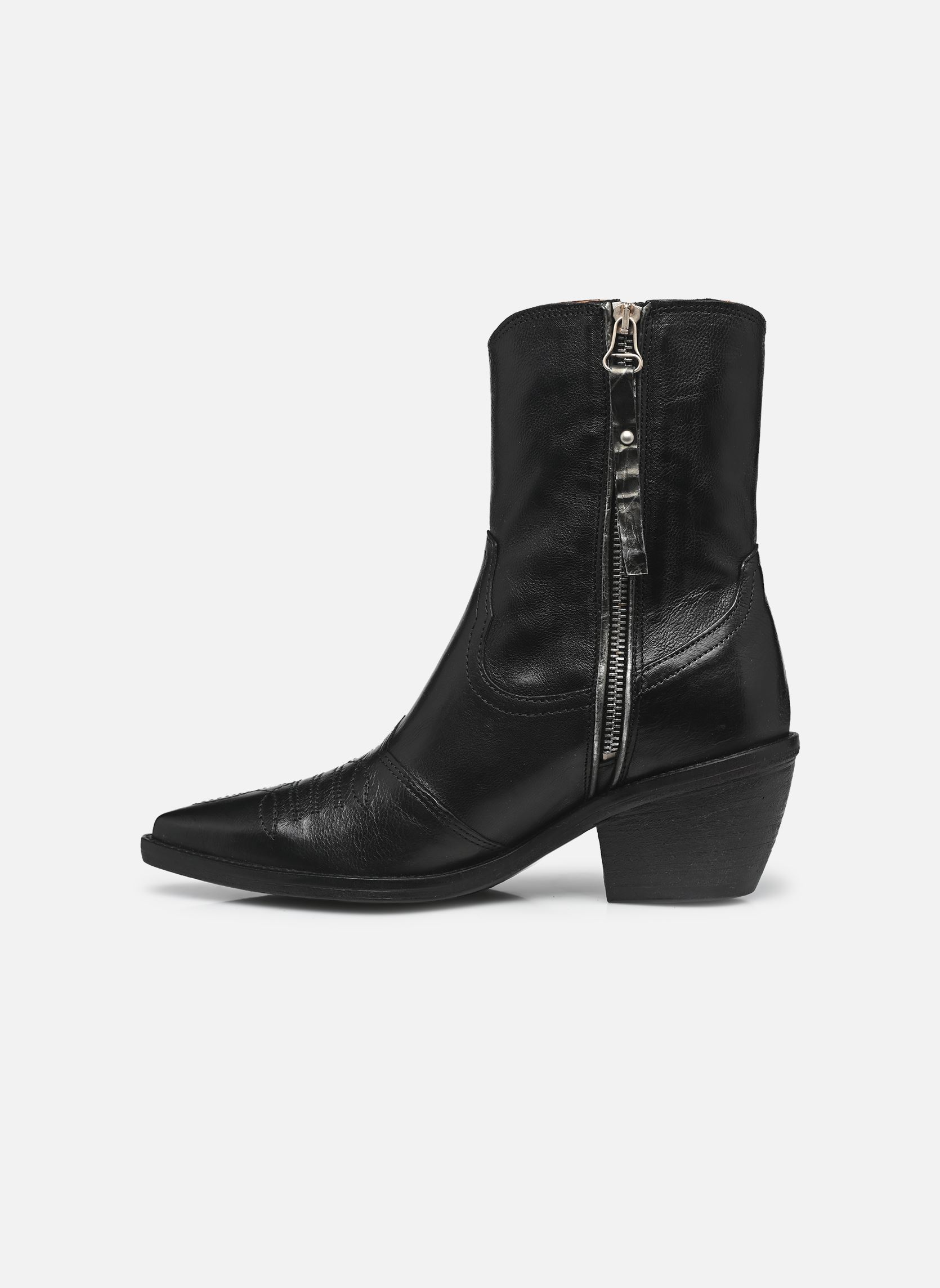 Bottines santiags B84205 femme noir AS98 Bottines santiags B84205 femme noir Nero+Argento