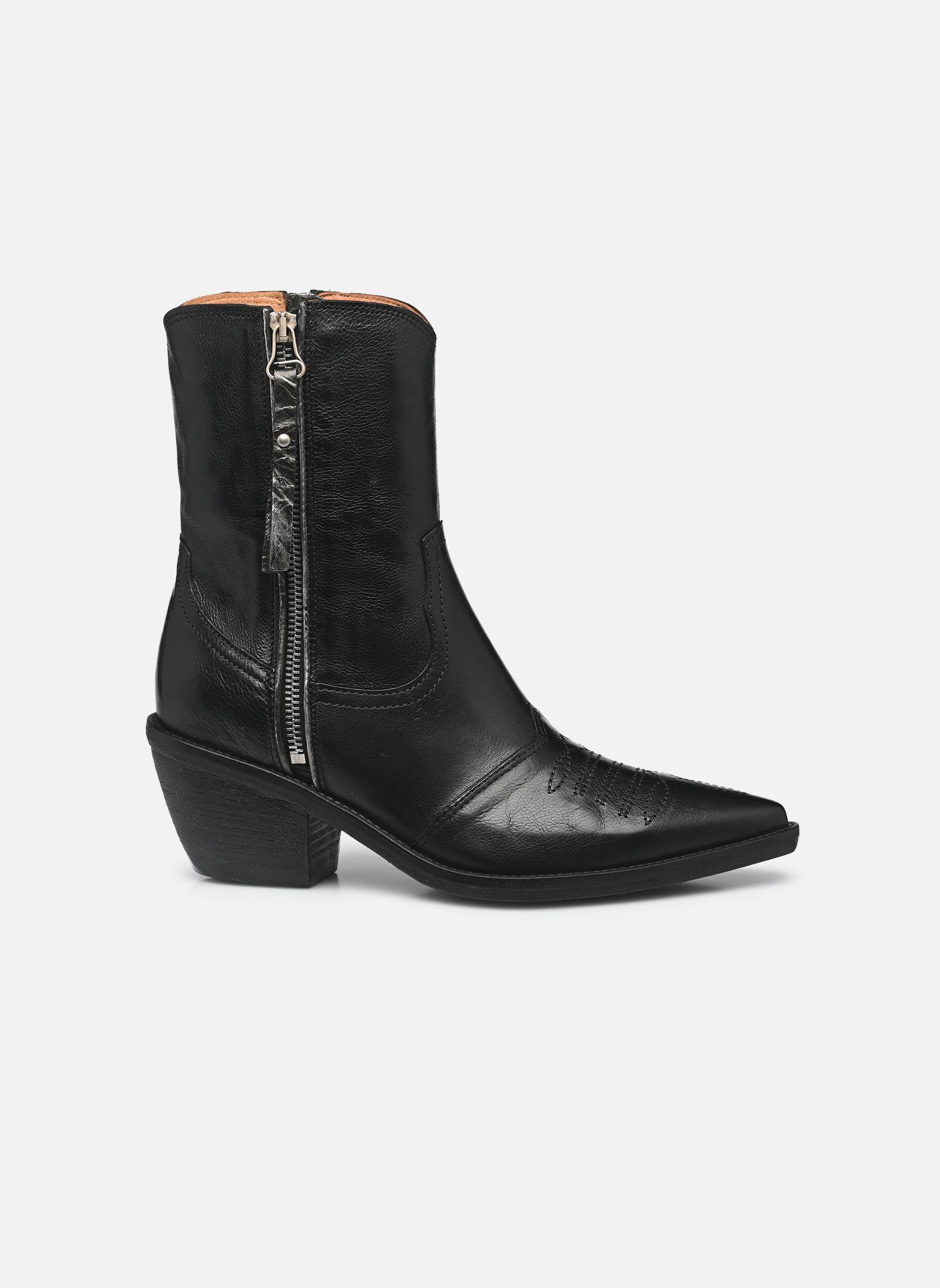 Bottines santiags B84205 femme noir AS98 Bottines santiags B84205 femme noir Nero+Argento