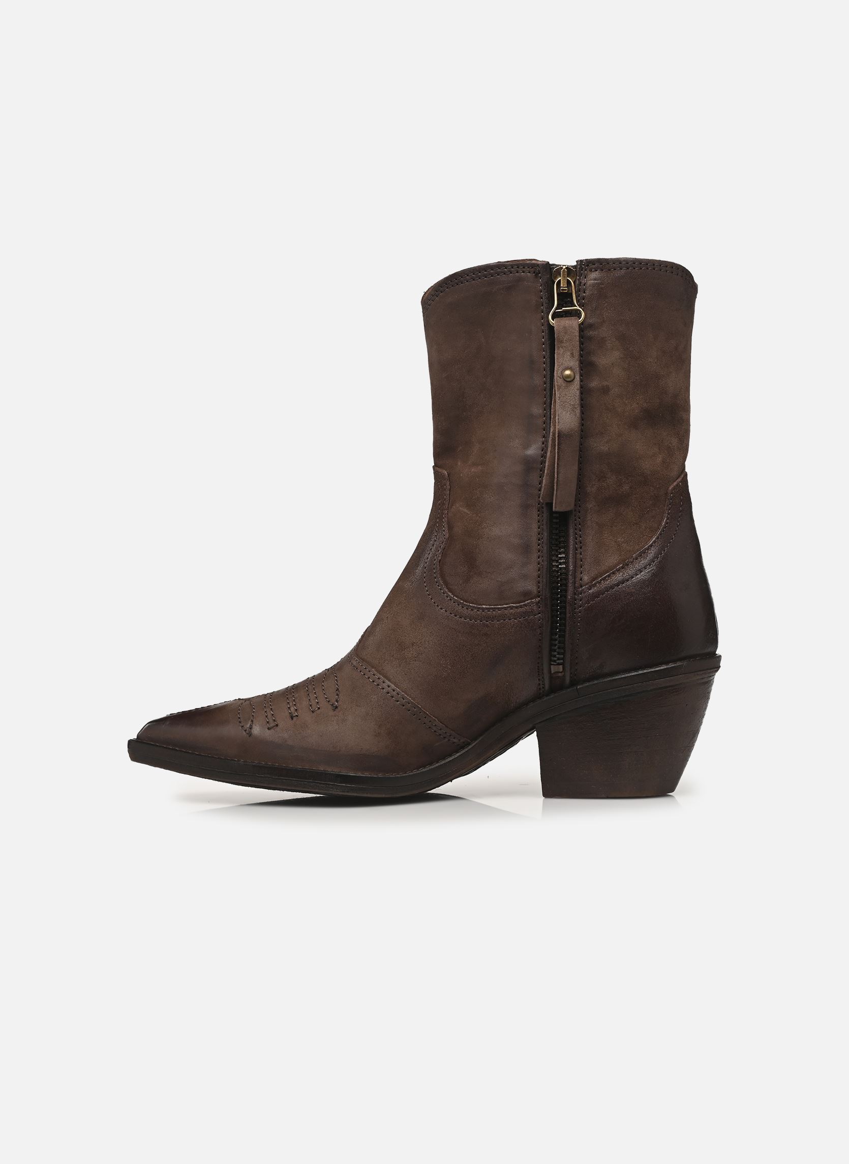 Bottines santiags B84205 femme marron AS98 Bottines santiags B84205 femme marron EBANO