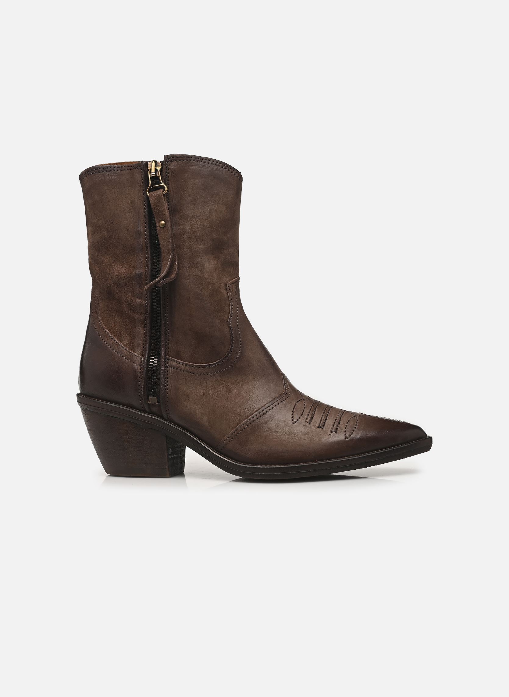 Bottines santiags B84205 femme marron AS98 Bottines santiags B84205 femme marron EBANO