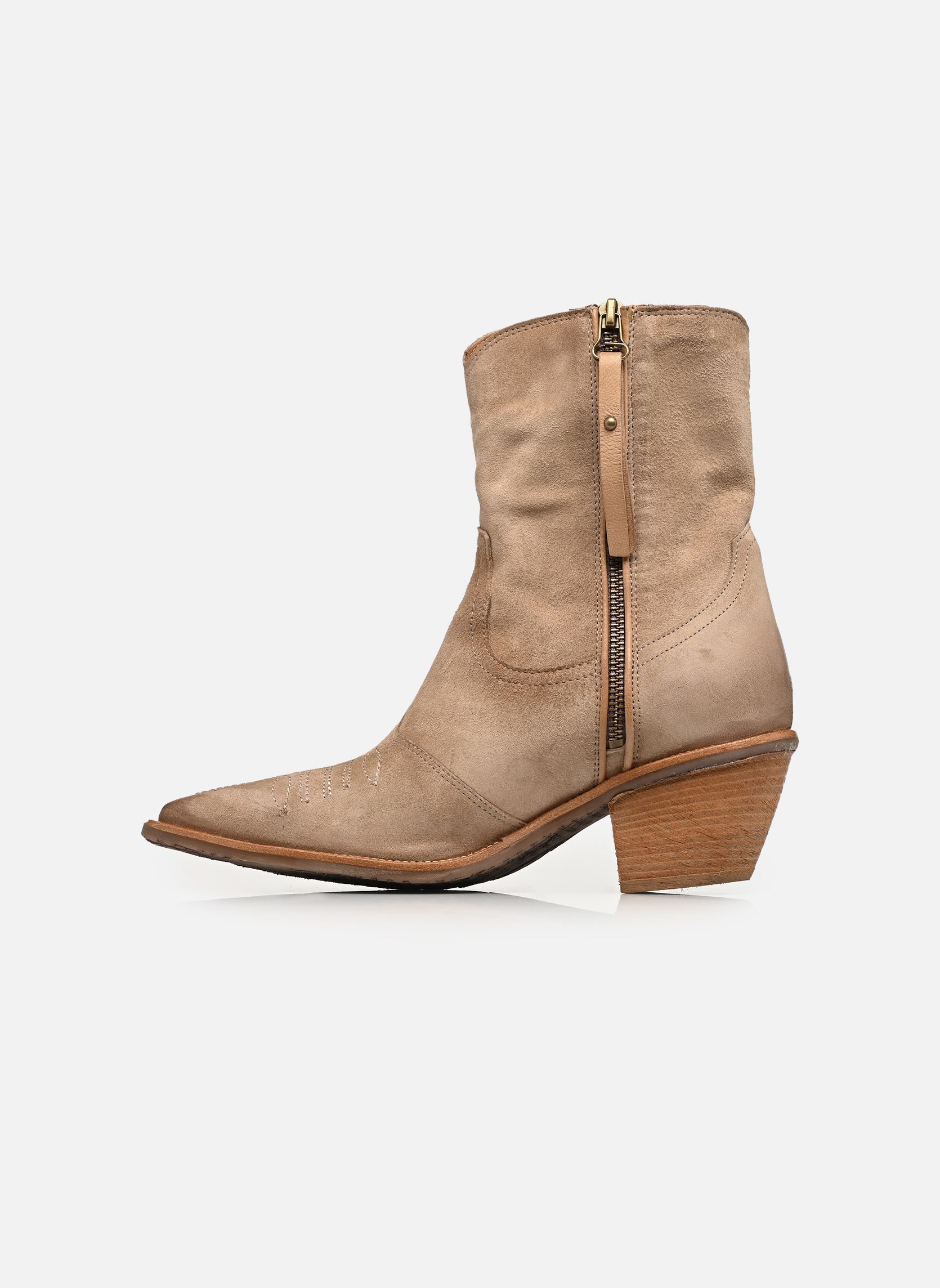 Cowboy-Stiefeletten B84205 damen beige AS98 Cowboy-Stiefeletten B84205 damen beige CARTON