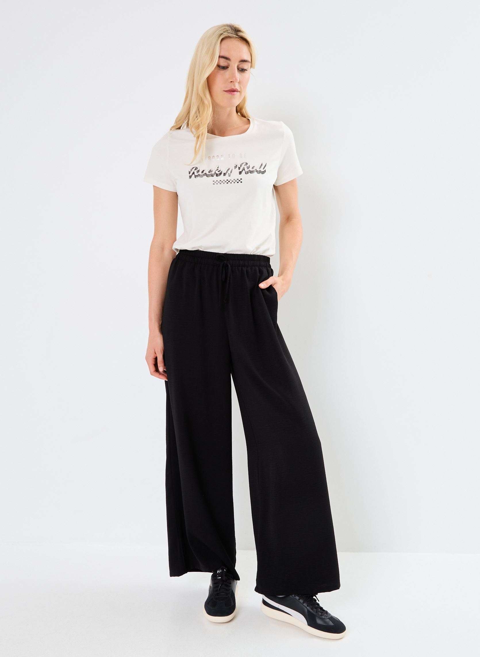 Pantalons larges PALAZZOBAZ femme noir Cache Cache Pantalons larges PALAZZOBAZ femme noir JET BLACK