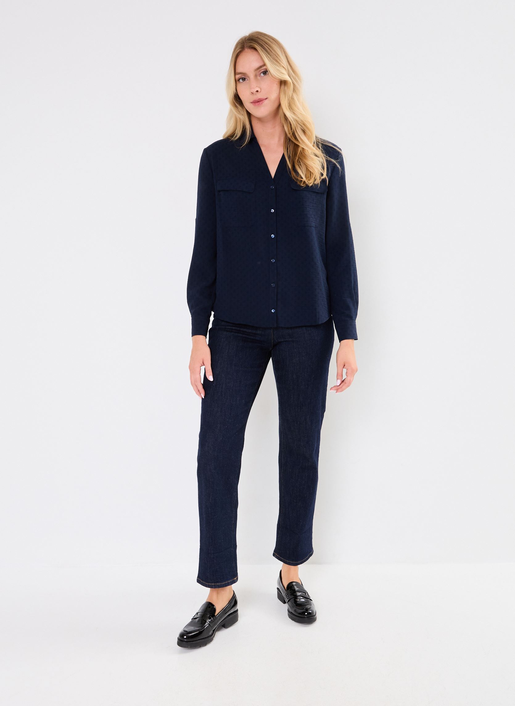 Chemises manches longues NEWDOBBUNIE femme bleu Cache Cache Chemises manches longues NEWDOBBUNIE femme bleu NAVY BLAZER