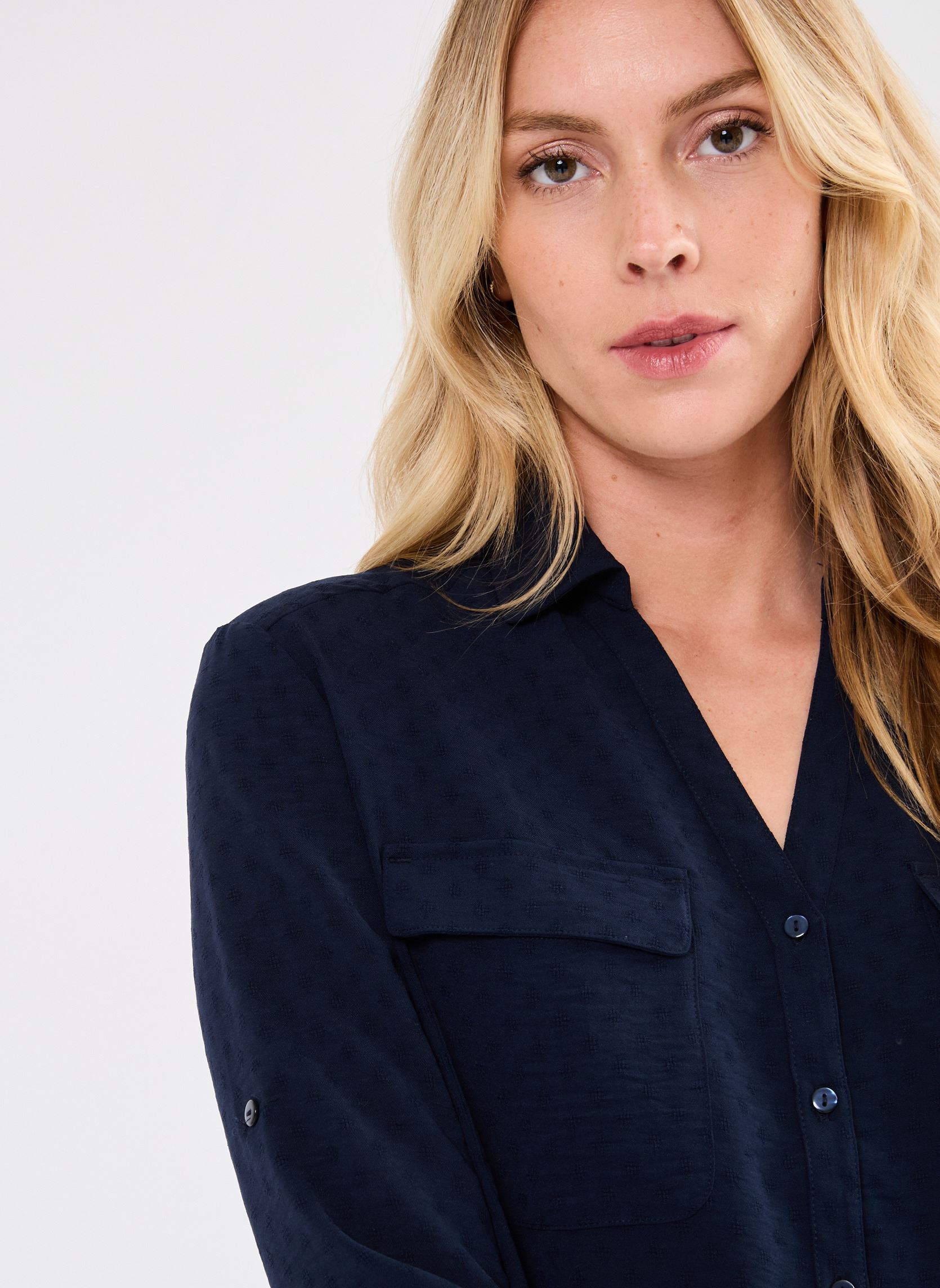 Chemises manches longues NEWDOBBUNIE femme bleu Cache Cache Chemises manches longues NEWDOBBUNIE femme bleu NAVY BLAZER