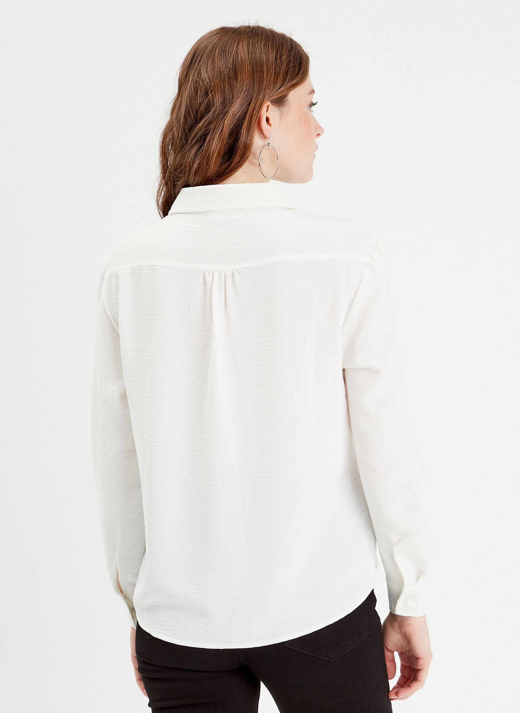 Chemises manches longues NEWDOBBUNIE femme blanc Cache Cache Chemises manches longues NEWDOBBUNIE femme blanc CLOUD DANCER