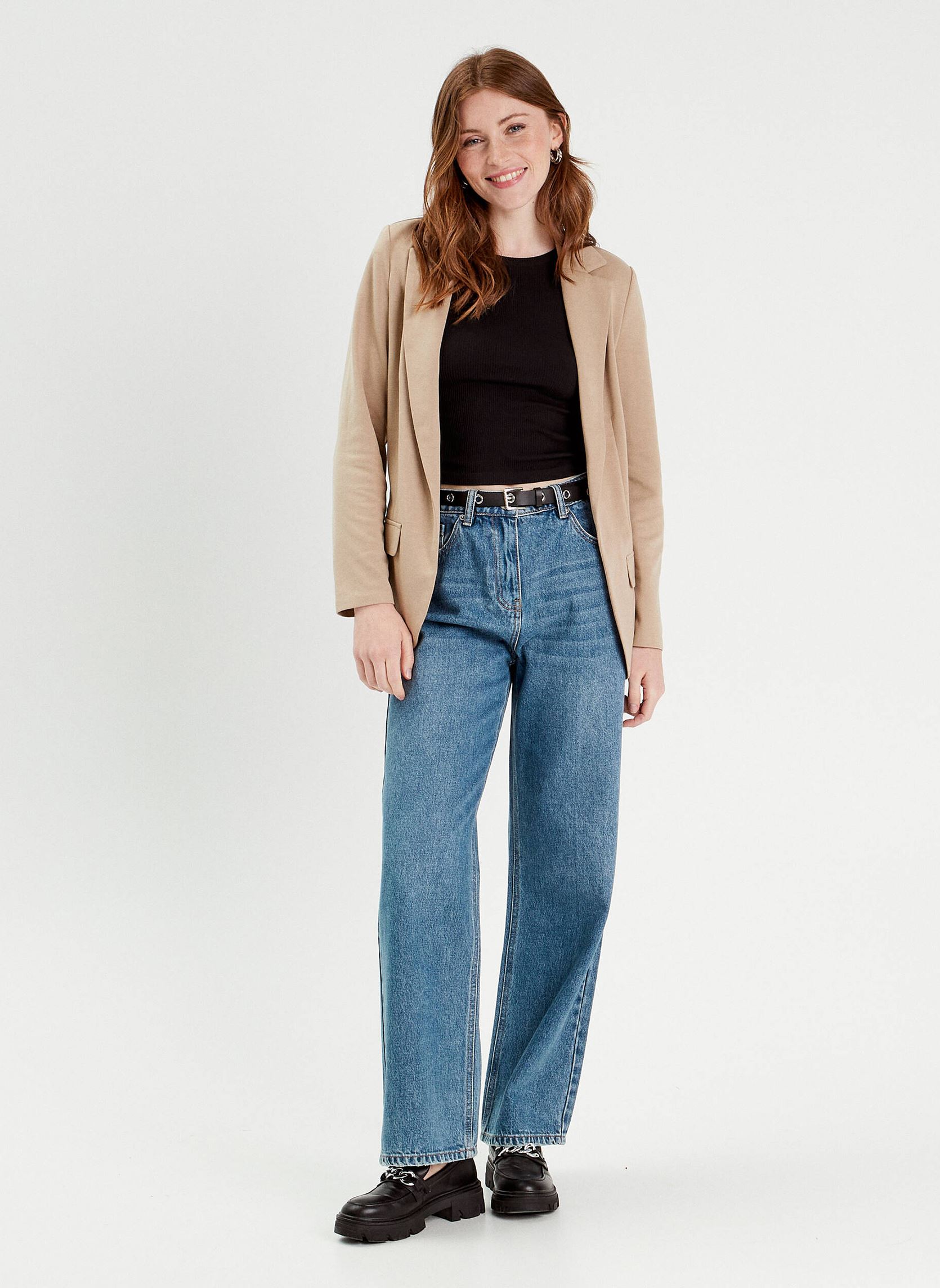 Jeans large DELNO-BAGG femme bleu Cache Cache Jeans large DELNO-BAGG femme bleu DENIM DOUBLE STONE