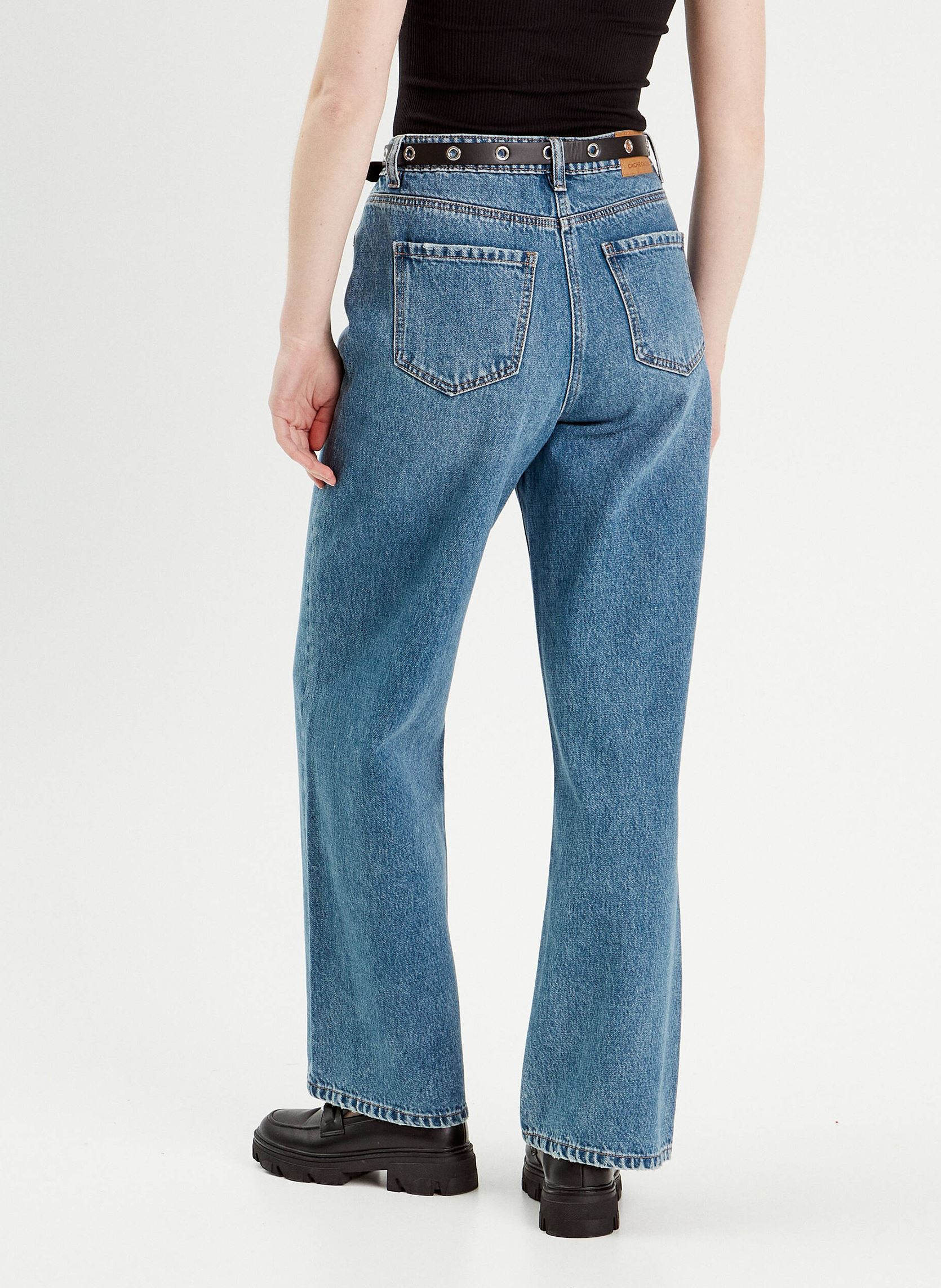 Jeans large DELNO-BAGG femme bleu Cache Cache Jeans large DELNO-BAGG femme bleu DENIM DOUBLE STONE
