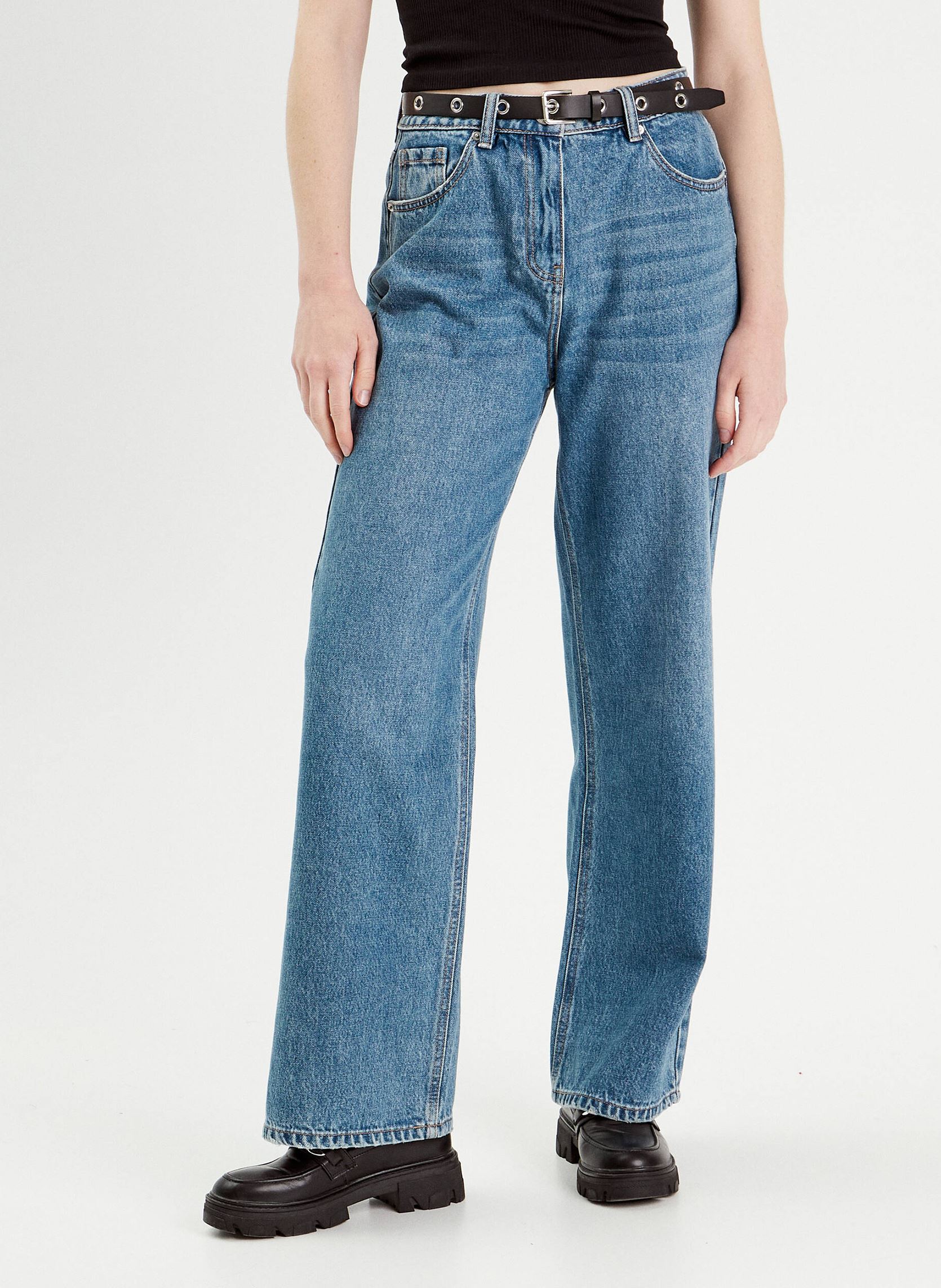 Jeans large DELNO-BAGG femme bleu Cache Cache Jeans large DELNO-BAGG femme bleu DENIM DOUBLE STONE
