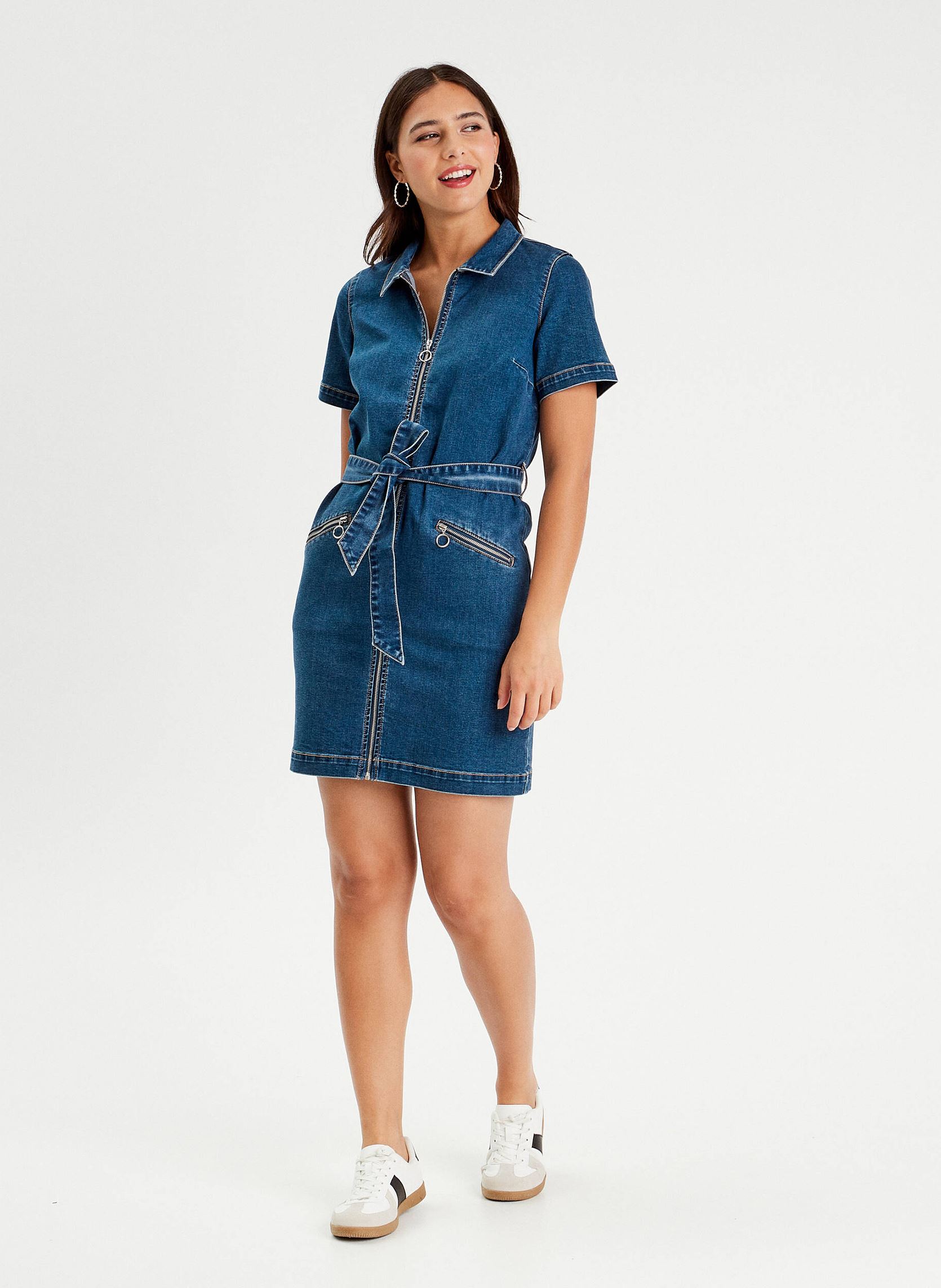 Kleider RODENI24 damen blau Cache Cache Kleider RODENI24 damen blau DENIM STONE