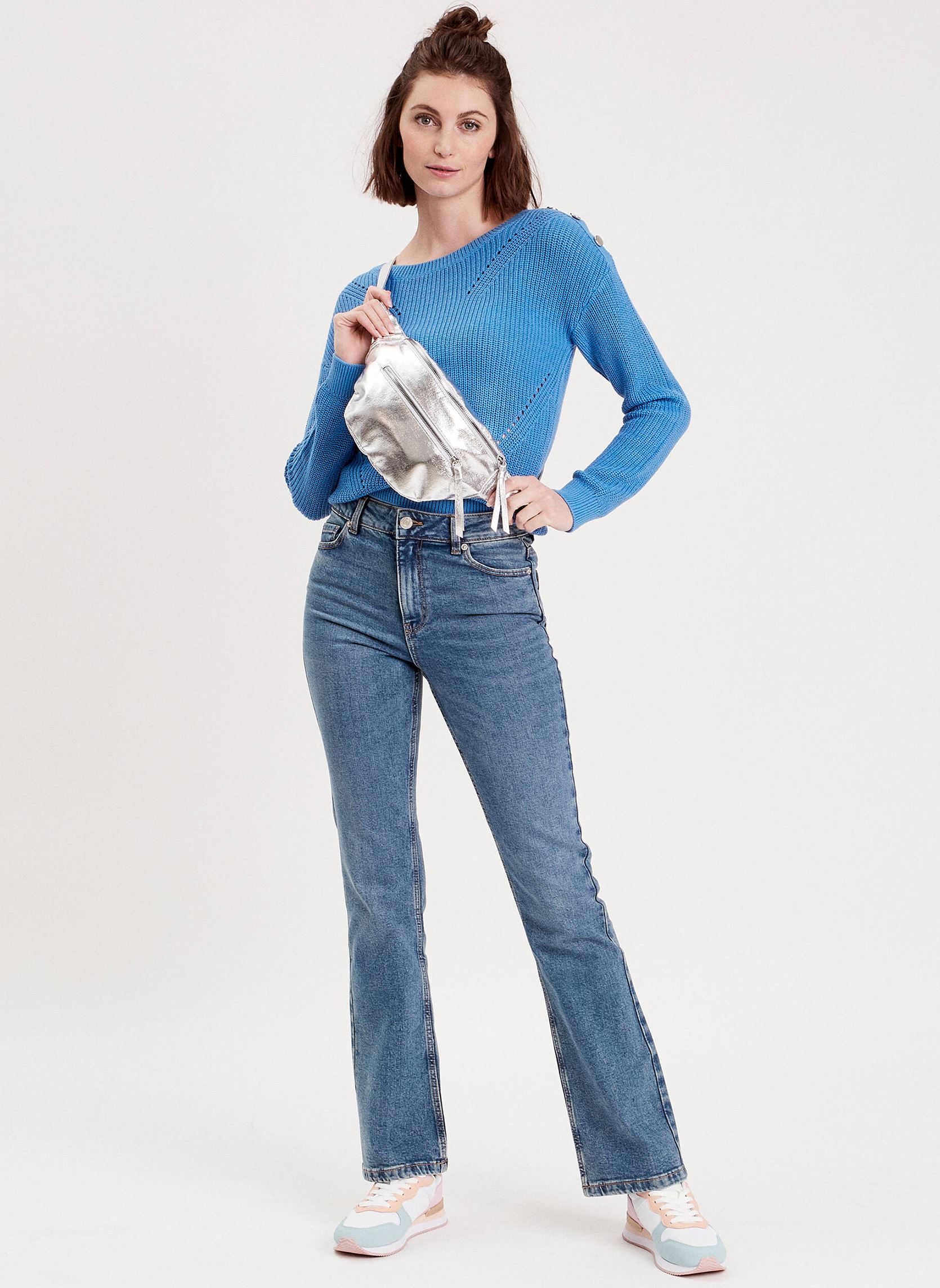 Flared Jeans MALNO-NEW damen blau Cache Cache Flared Jeans MALNO-NEW damen blau DENIM DOUBLE STONE