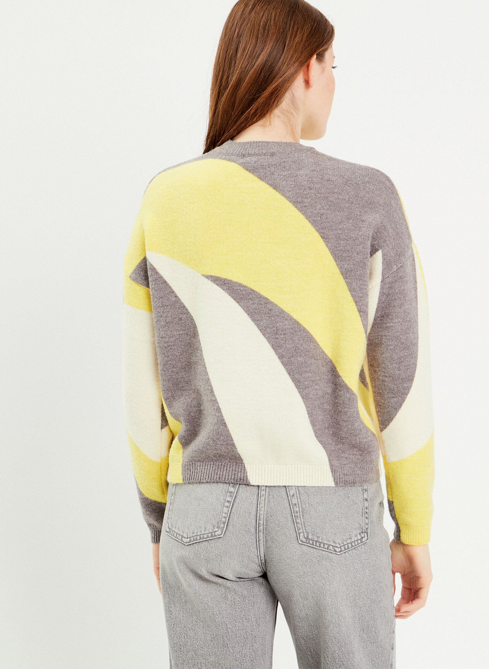 Truien RETROYELLOW dames meerkleurig Cache Cache Truien RETROYELLOW dames meerkleurig YELLOW CREAM