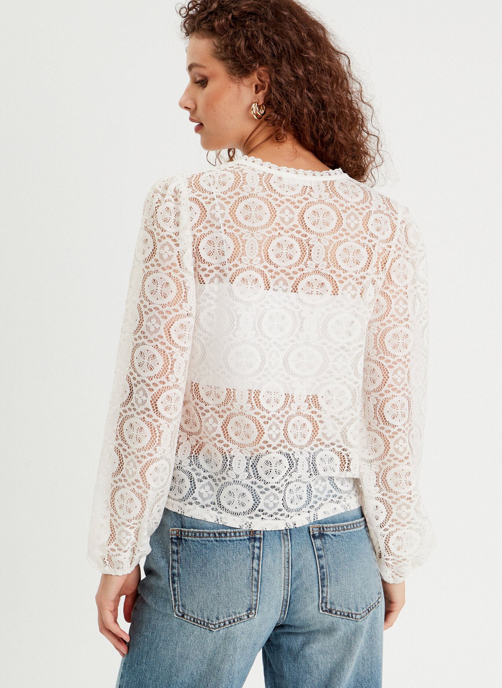 Langarm-Blusen LBLOUCRAFT damen weiß Cache Cache Langarm-Blusen LBLOUCRAFT damen weiß WHITE SWAN
