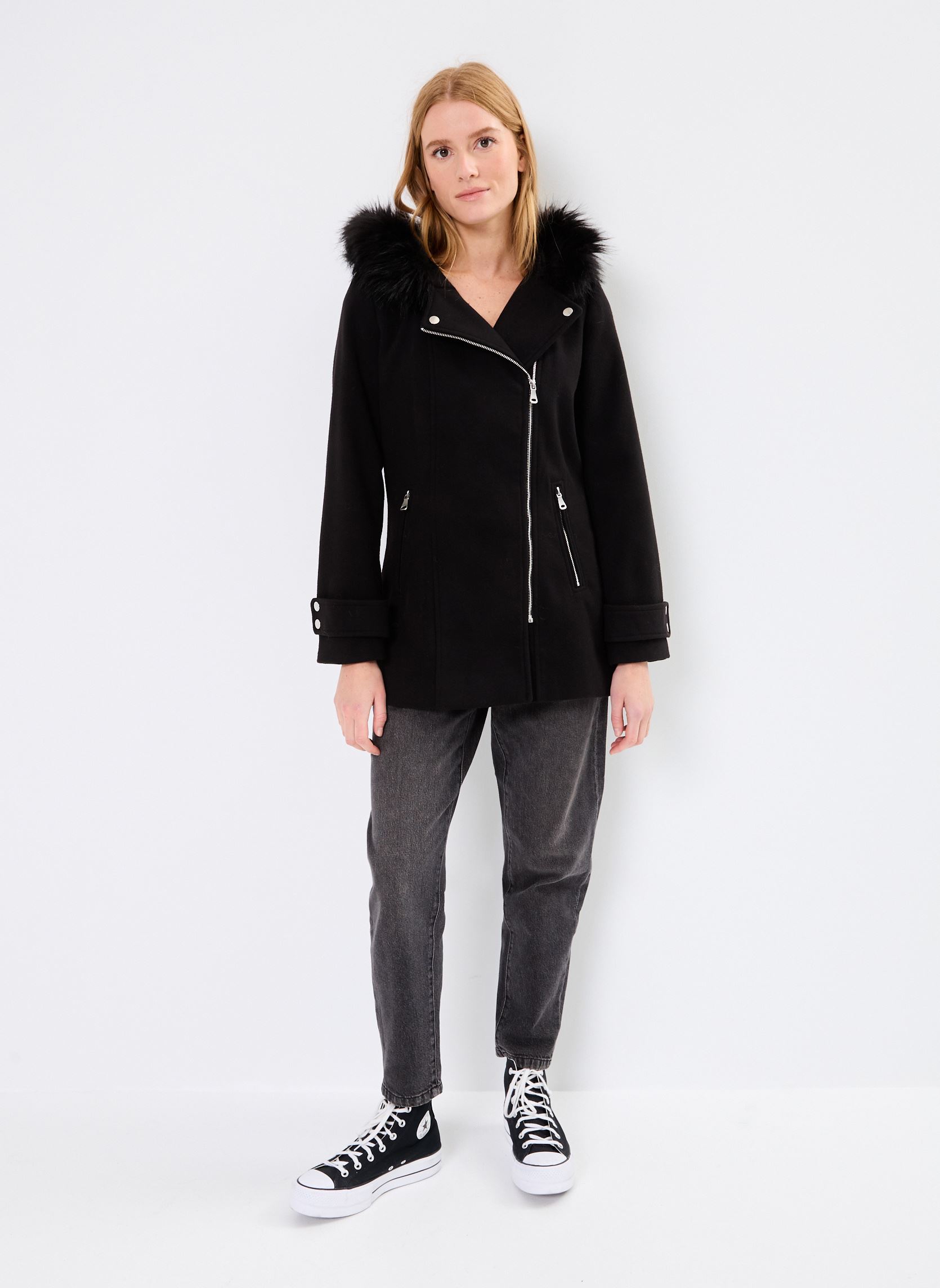 Mäntel DRAMOTZIC damen schwarz Cache Cache Mäntel DRAMOTZIC damen schwarz JET BLACK