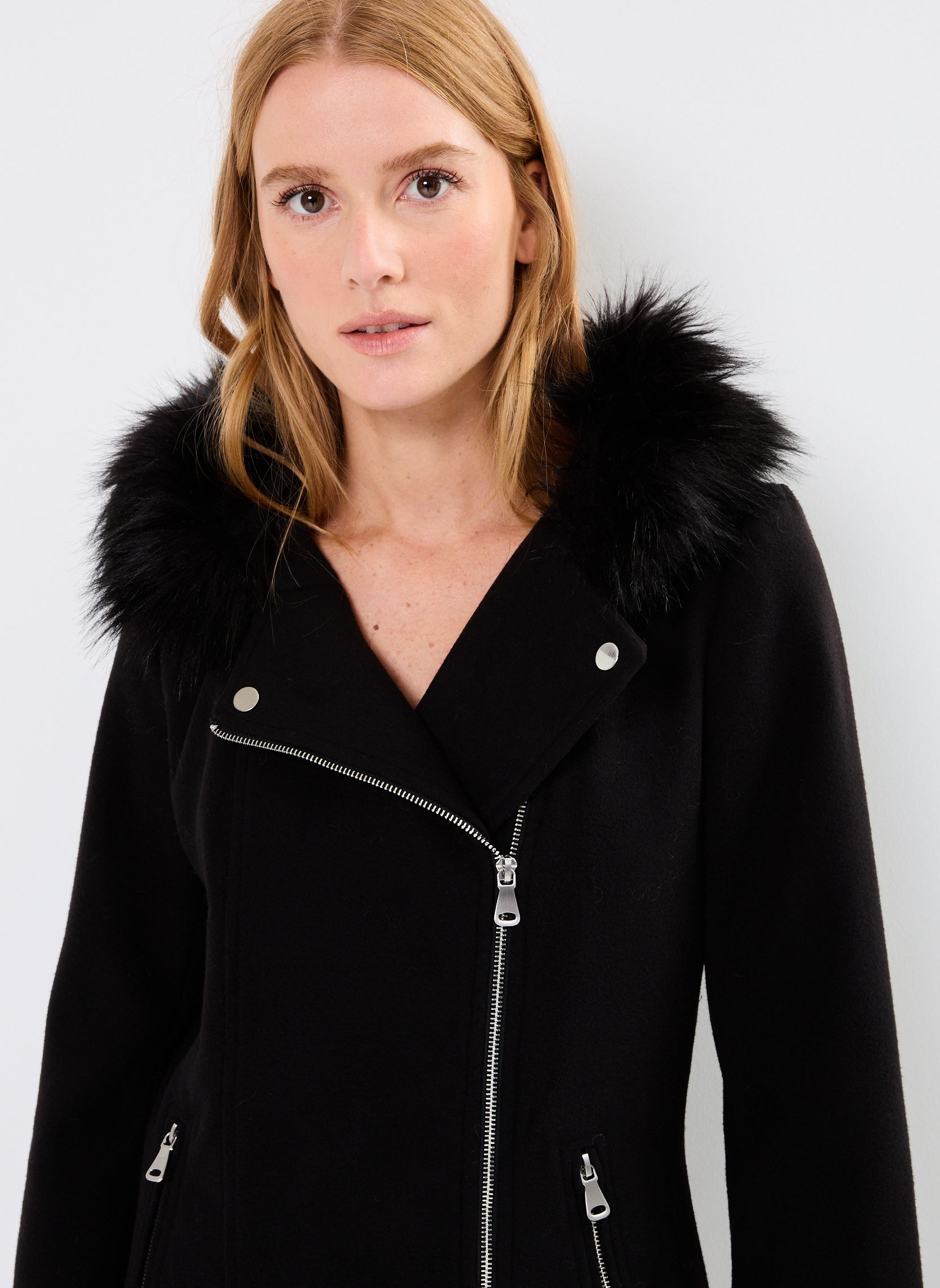 Mäntel DRAMOTZIC damen schwarz Cache Cache Mäntel DRAMOTZIC damen schwarz JET BLACK
