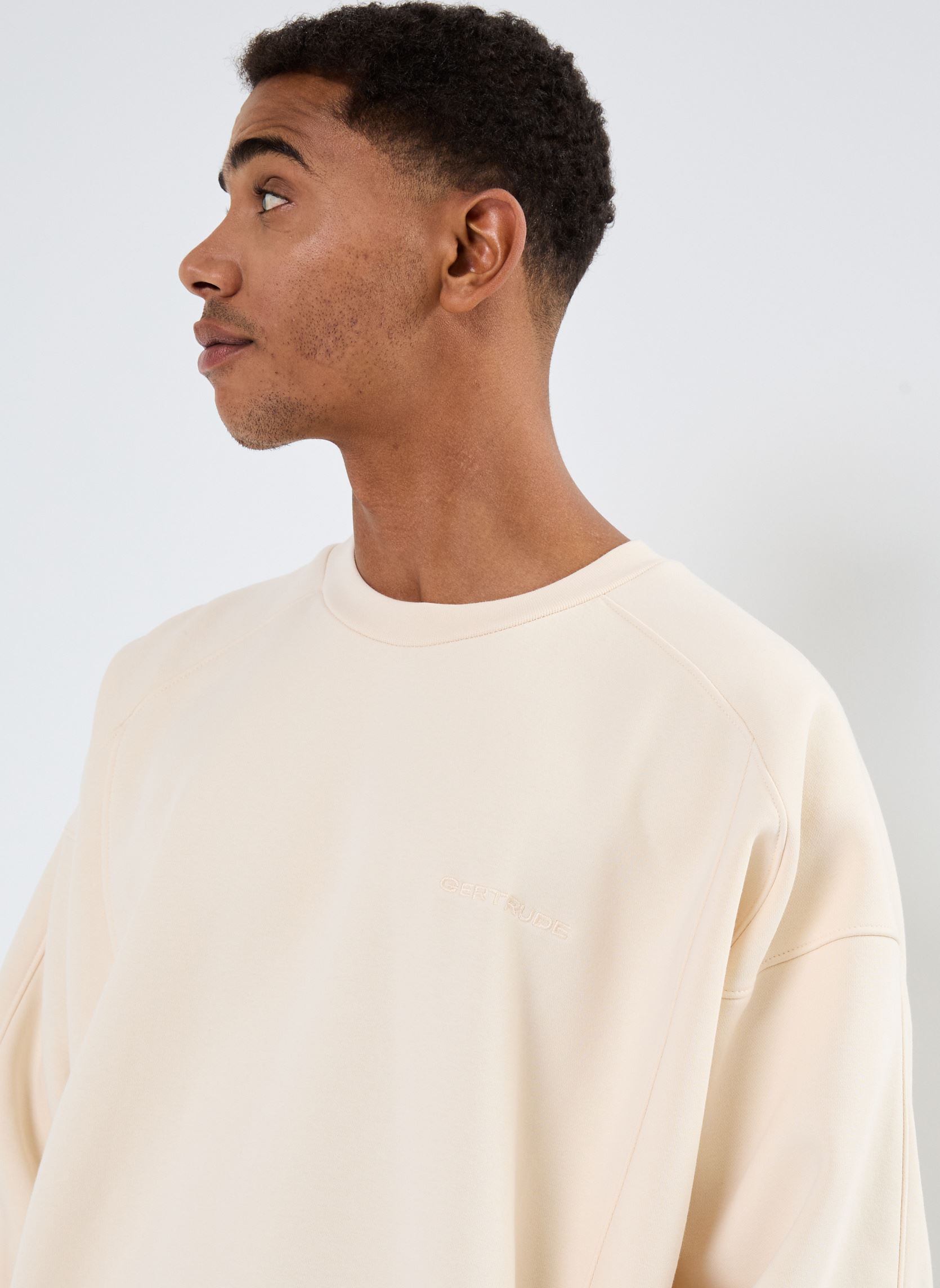 Sweat Zara Col Rond Marron Taille L Homme/femme 83% Coton