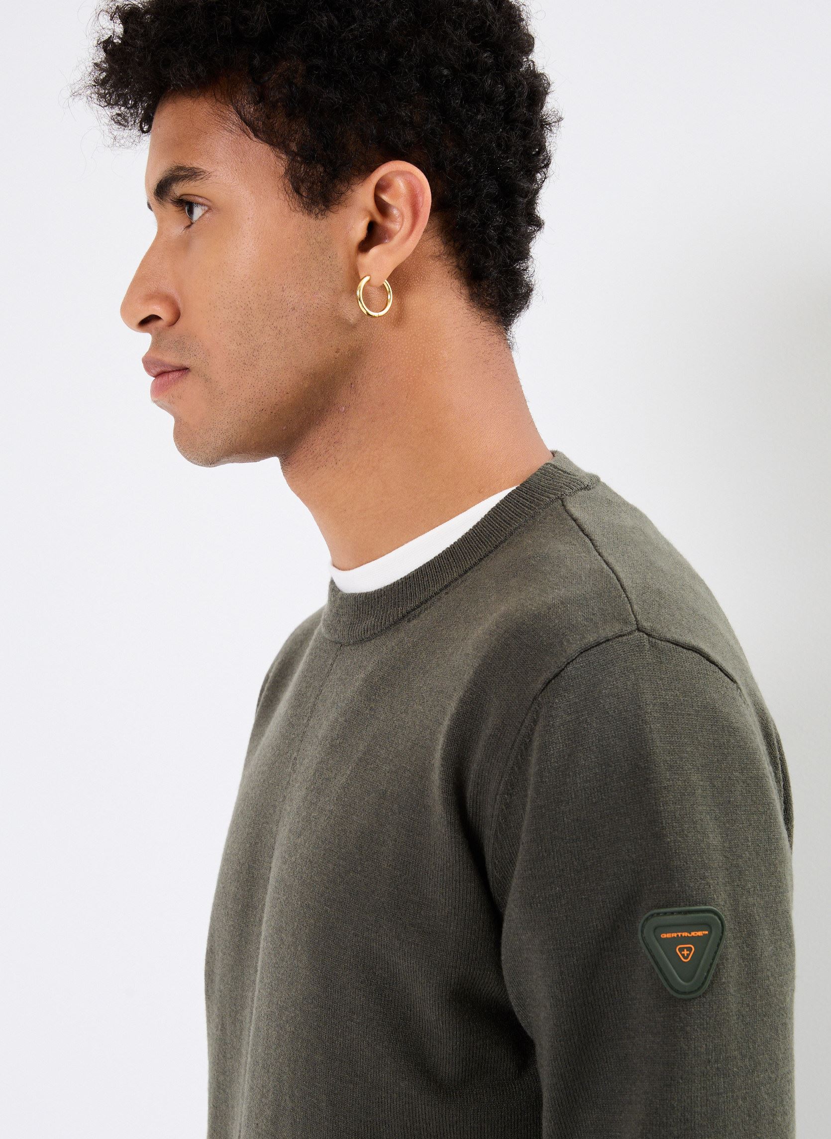 Sweatshirts Alois Pull col Rond heren groen Gertrude Sweatshirts Alois Pull col Rond heren groen KAKI