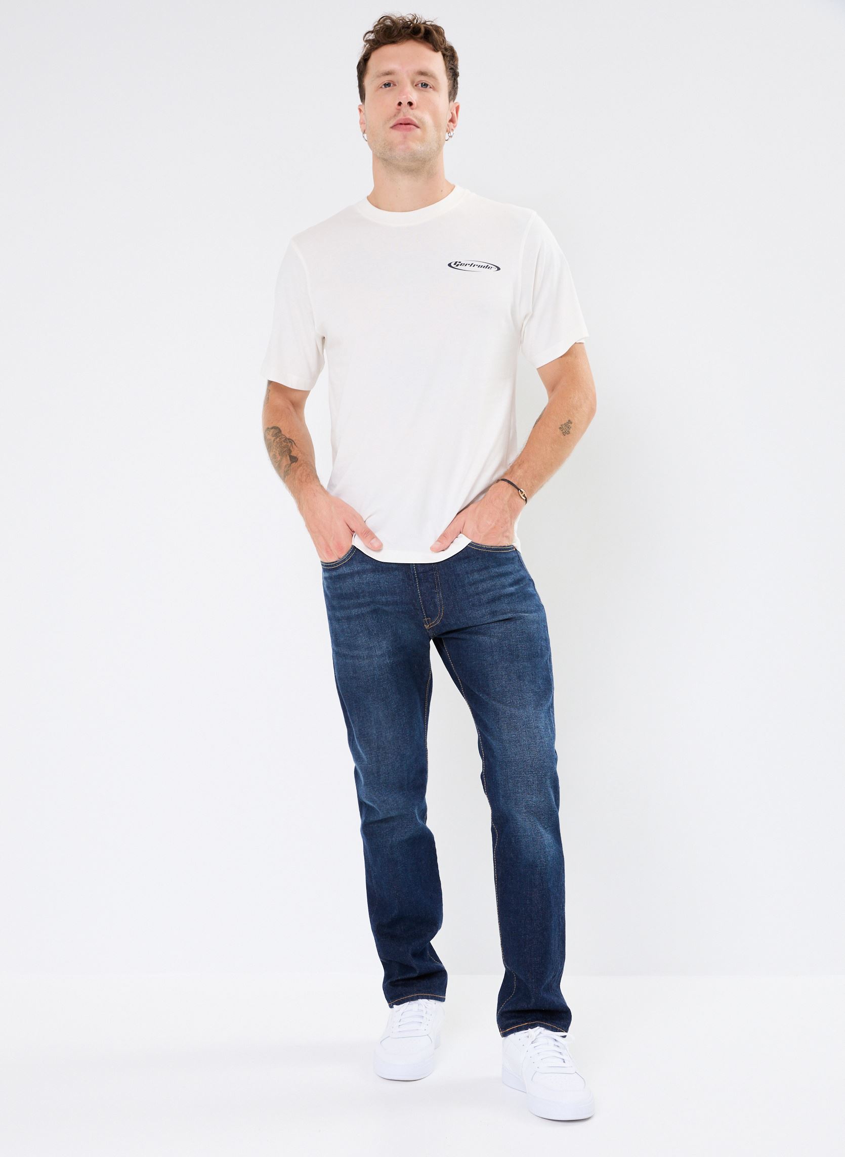Tee-shirts manches courtes Leonce Flowers Tee-shirt Manches Courtes homme blanc Gertrude Tee-shirts manches courtes Leonce Flowers Tee-shirt Manches Courtes homme blanc OPTIC WHITE
