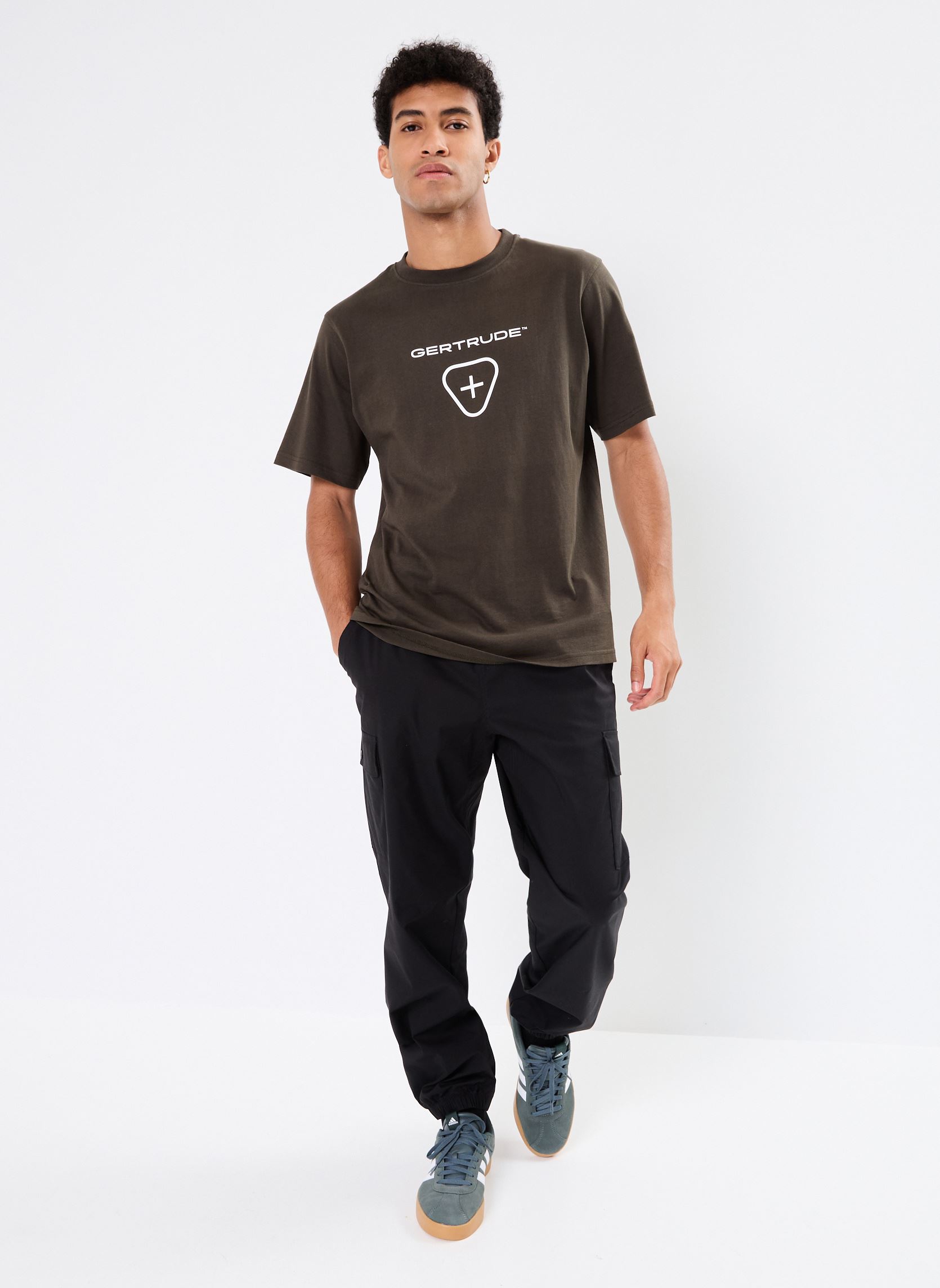 Tee-shirts manches courtes Leonce Logo Tee-shirt manches Courtes homme vert Gertrude Tee-shirts manches courtes Leonce Logo Tee-shirt manches Courtes homme vert KAKI