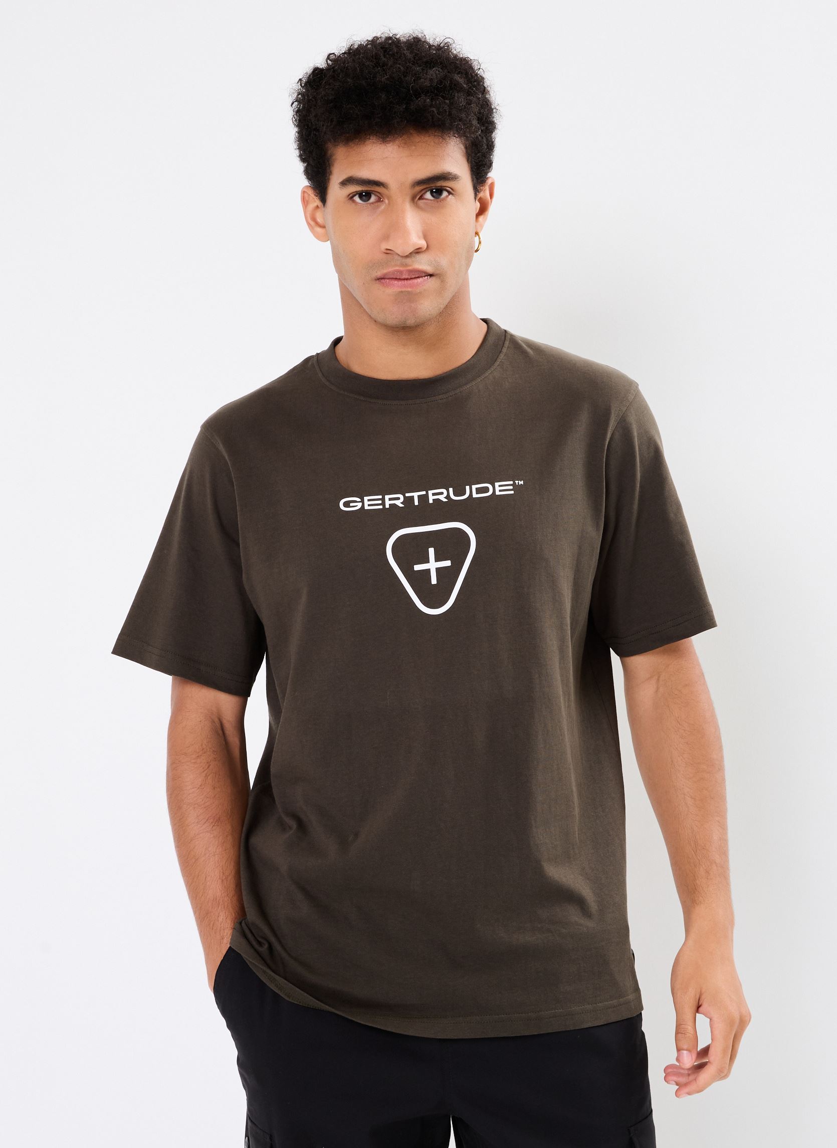 Tee-shirts manches courtes Leonce Logo Tee-shirt manches Courtes homme vert Gertrude Tee-shirts manches courtes Leonce Logo Tee-shirt manches Courtes homme vert KAKI