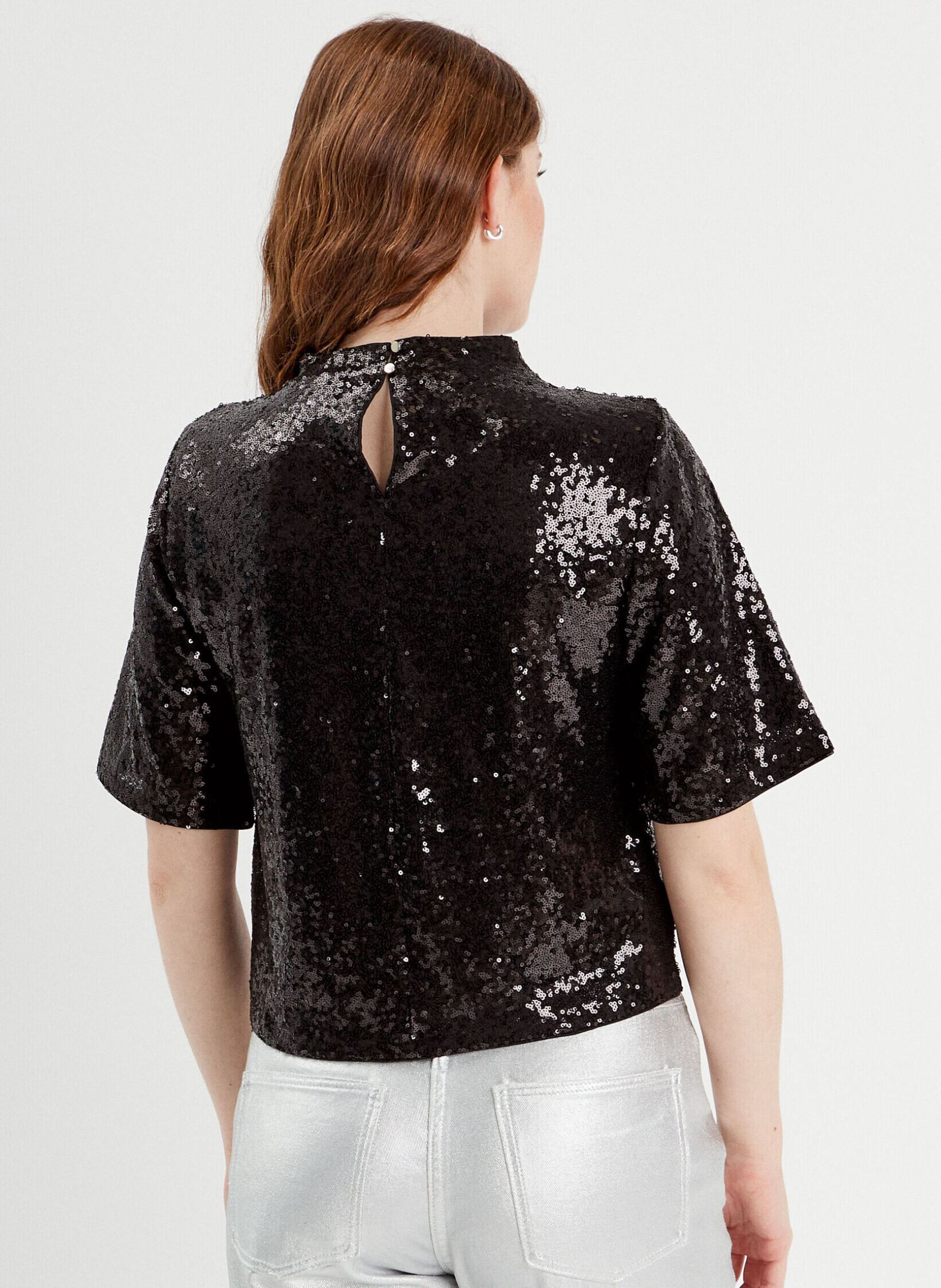 Tee-shirts manches courtes KSEQMONTANT femme noir Cache Cache Tee-shirts manches courtes KSEQMONTANT femme noir JET BLACK