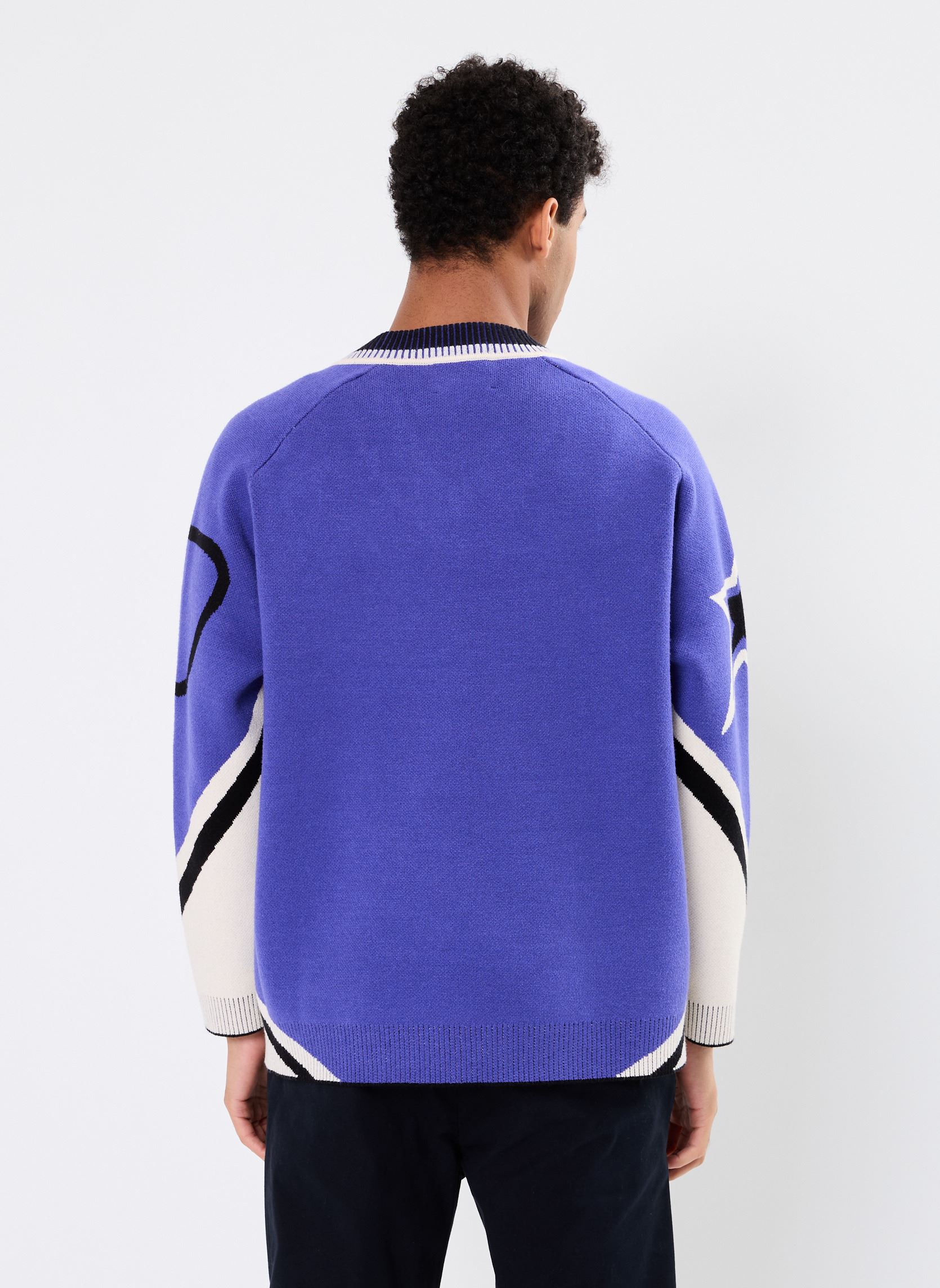 Pullover Herman Pull Col V - Unisexe M herren blau Gertrude Pullover Herman Pull Col V - Unisexe M herren blau PRUSSE