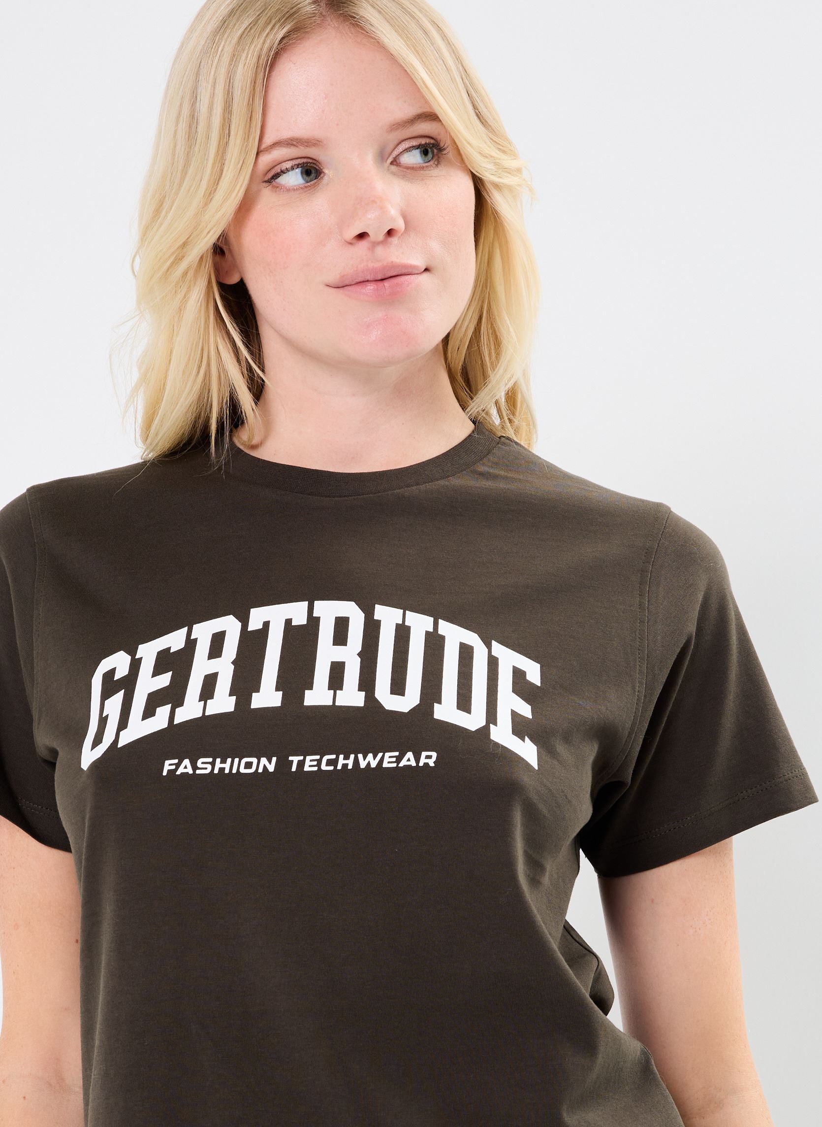 Tee-shirts manches courtes Leopoldine College Tee shirts femme vert Gertrude Tee-shirts manches courtes Leopoldine College Tee shirts femme vert KAKI