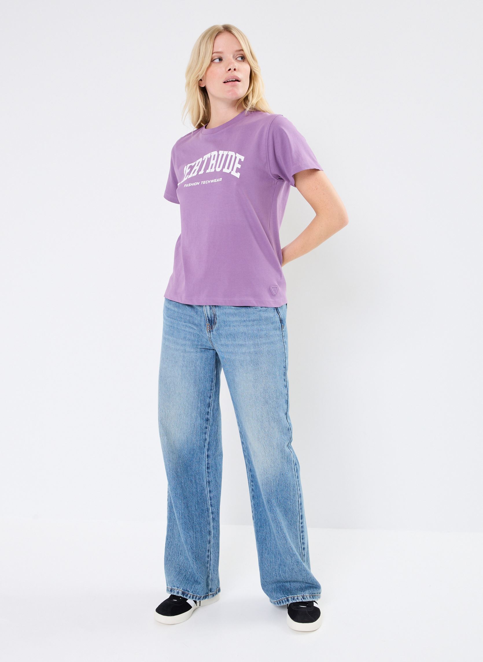 Tee-shirts manches courtes Leopoldine College Tee shirt femme violet Gertrude Tee-shirts manches courtes Leopoldine College Tee shirt femme violet MAUVE